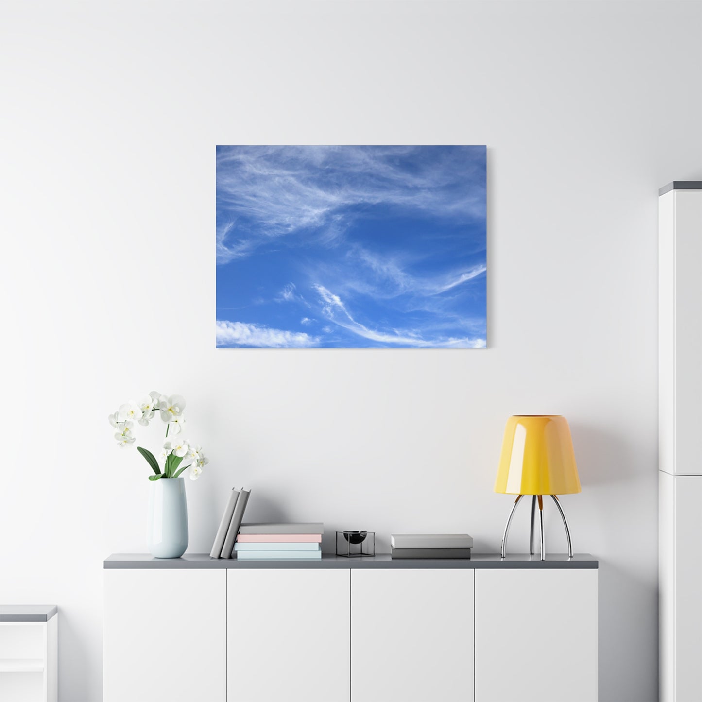 Sky's Ethereal Dance - Unique Frameless Canvas Wall Art
