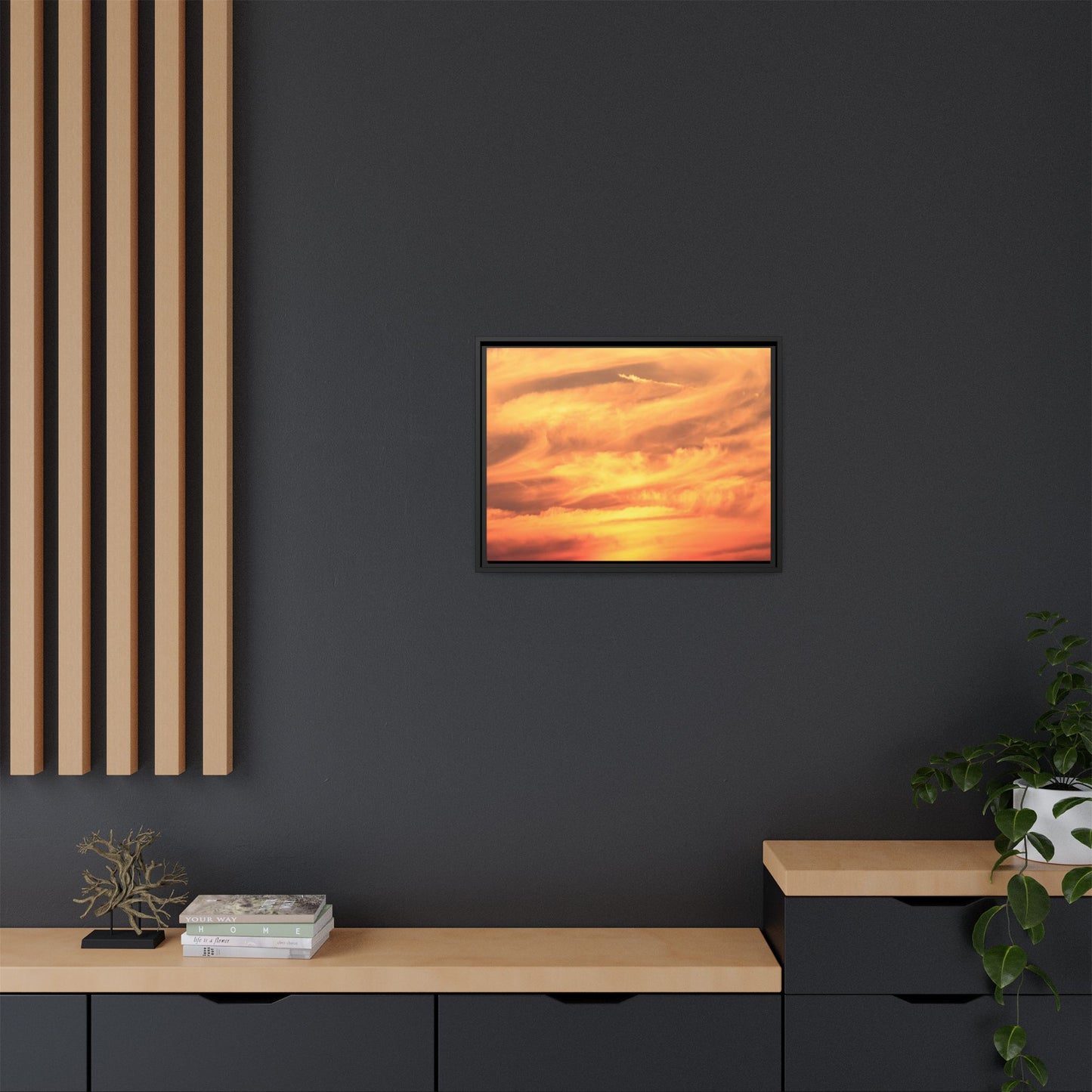 Burning Skies - Unique Stretched Canvas Wall Art