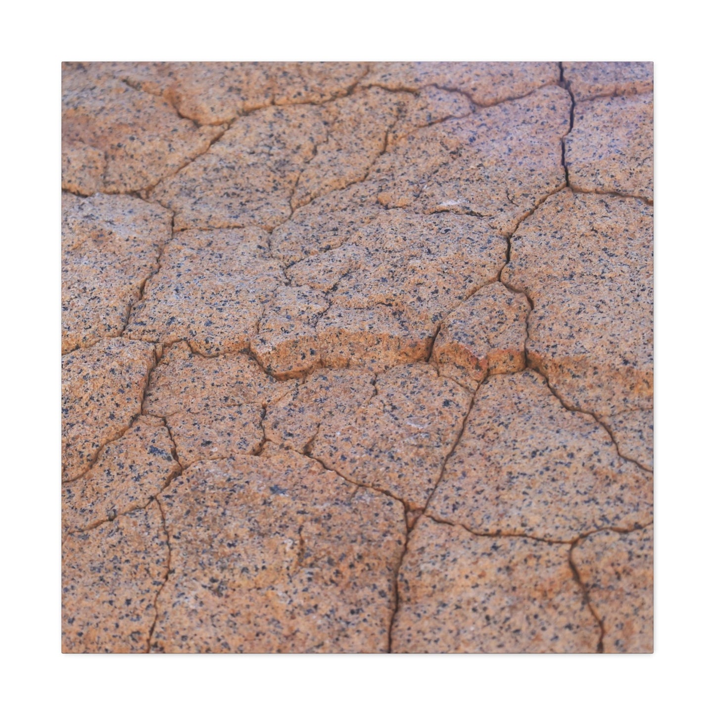 Cracked Earth's Whispers - Unique Frameless Canvas Wall Art