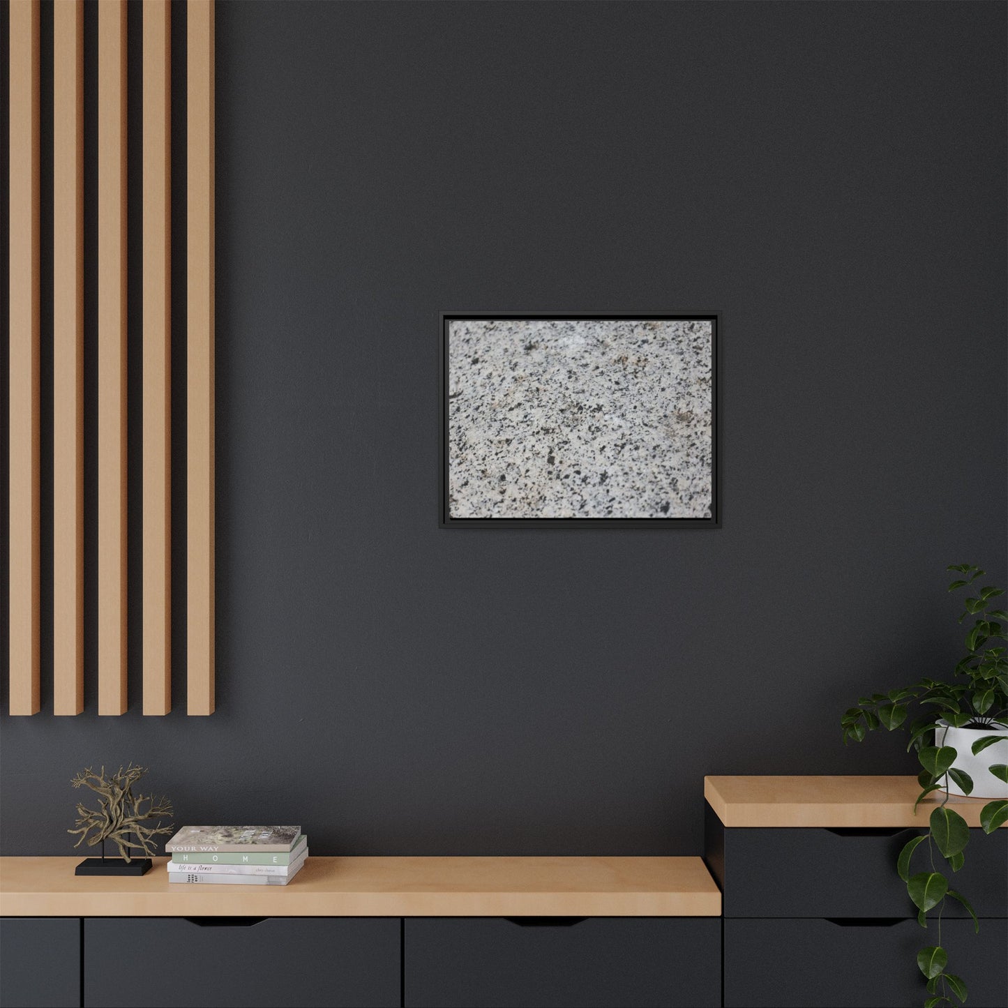 Monochrome Mosaic - Unique Stretched Canvas Wall Art