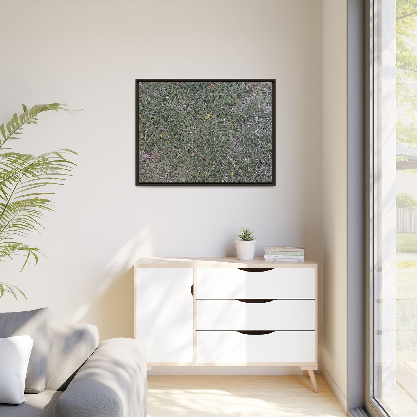 Grassy Texture - Unique Stretched Canvas Wall Art