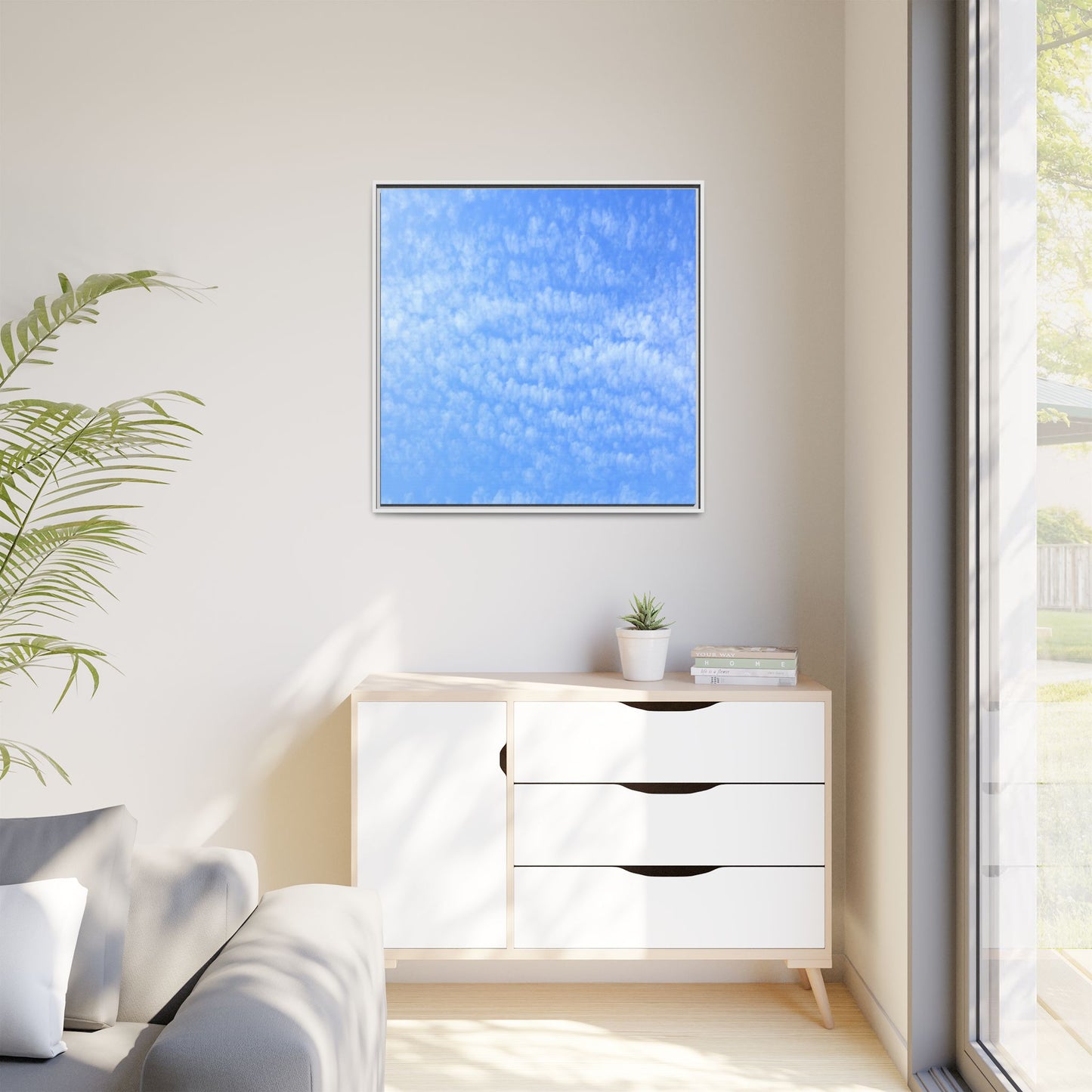 Wispy Blue Dreams - Unique Stretched Canvas Wall Art