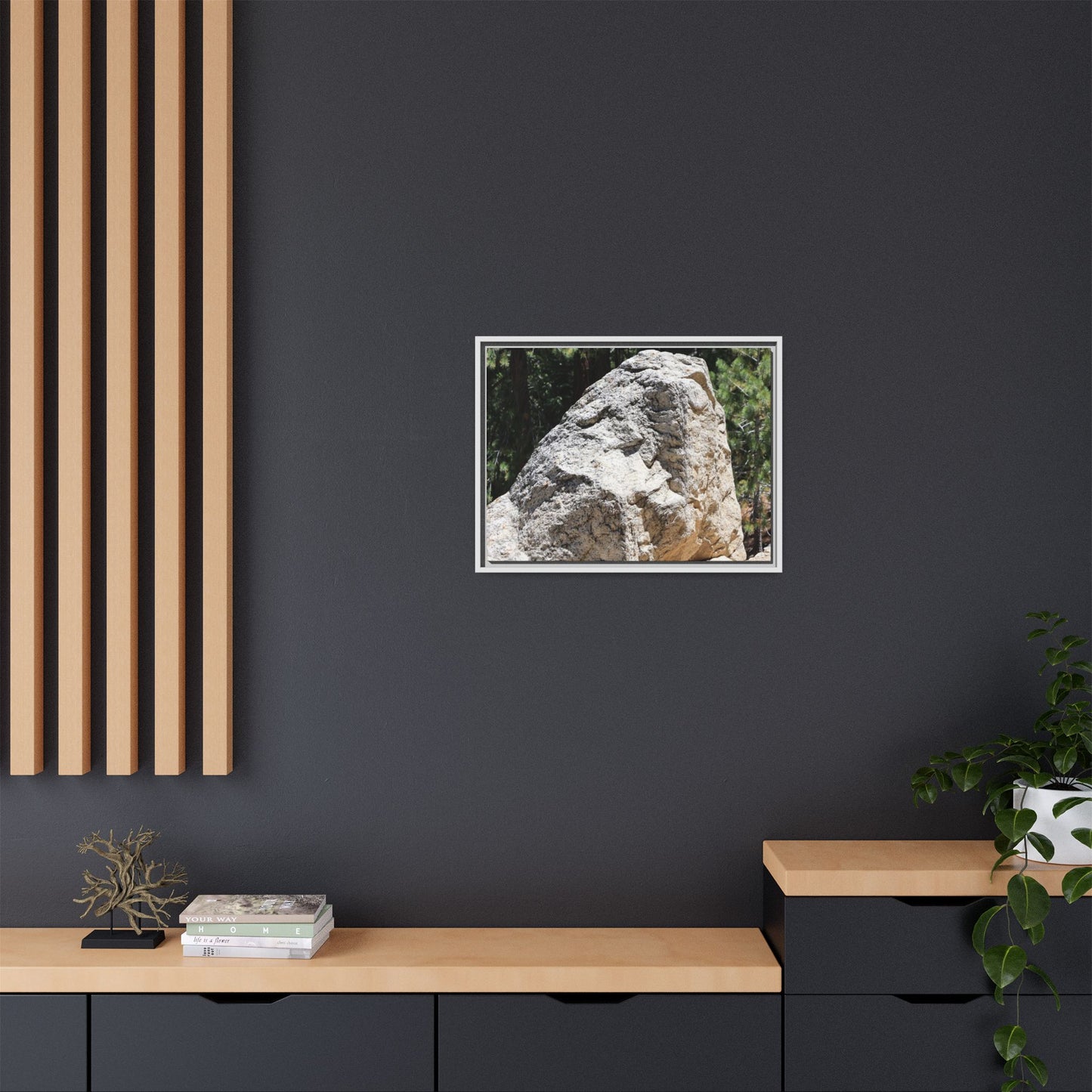 Stone's Silent Whisper - Unique Stretched Canvas Wall Art