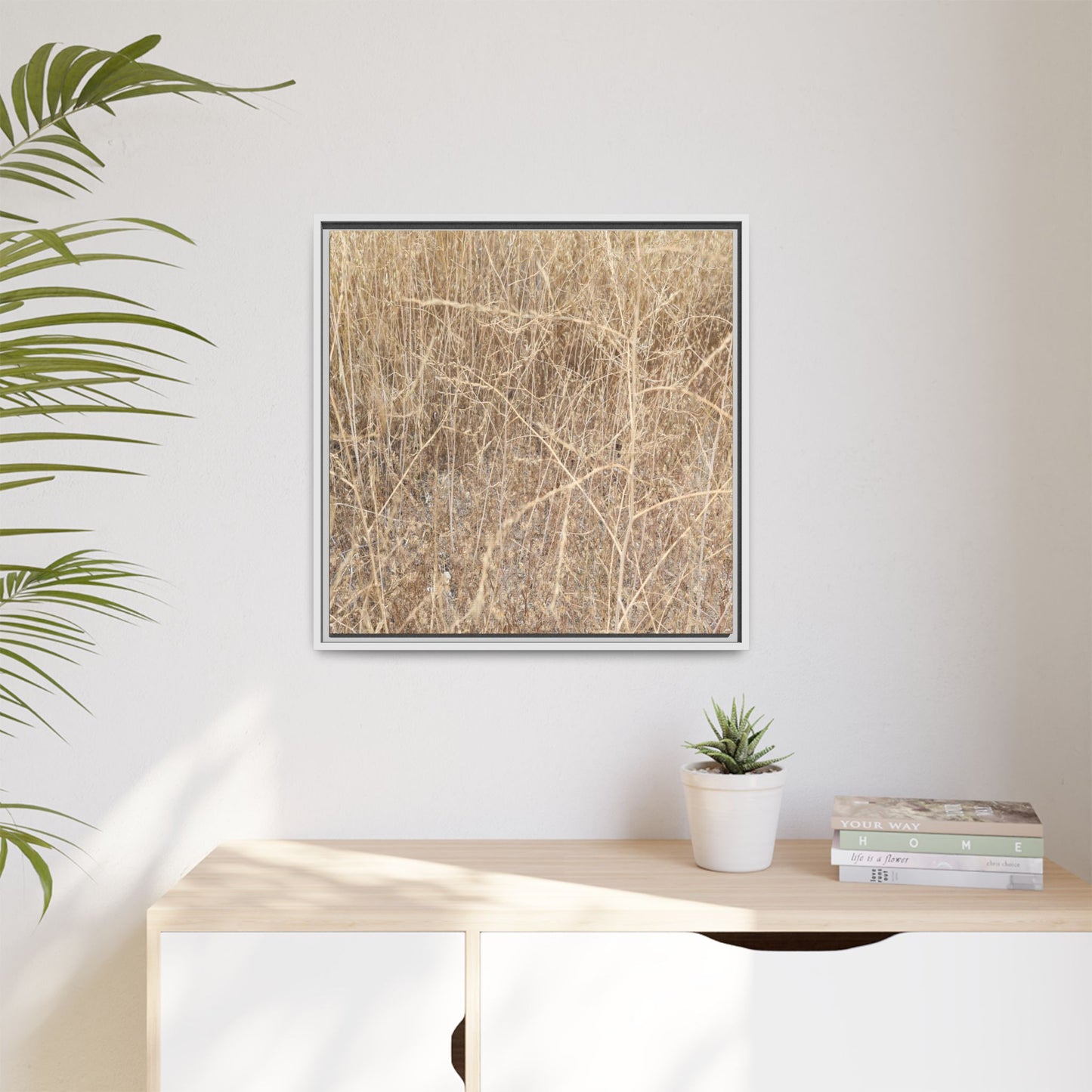 Golden Stalks - Unique Stretched Canvas Wall Art