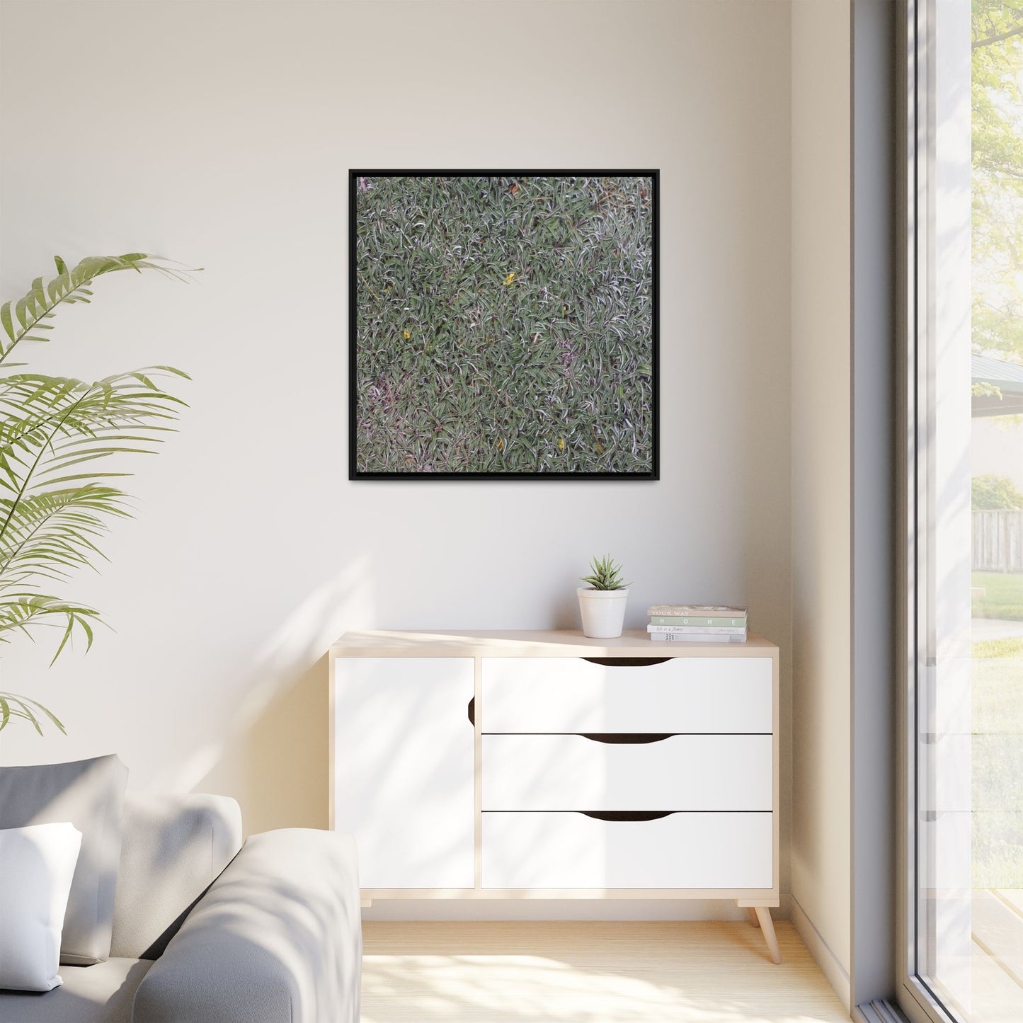 Grassy Texture - Unique Stretched Canvas Wall Art