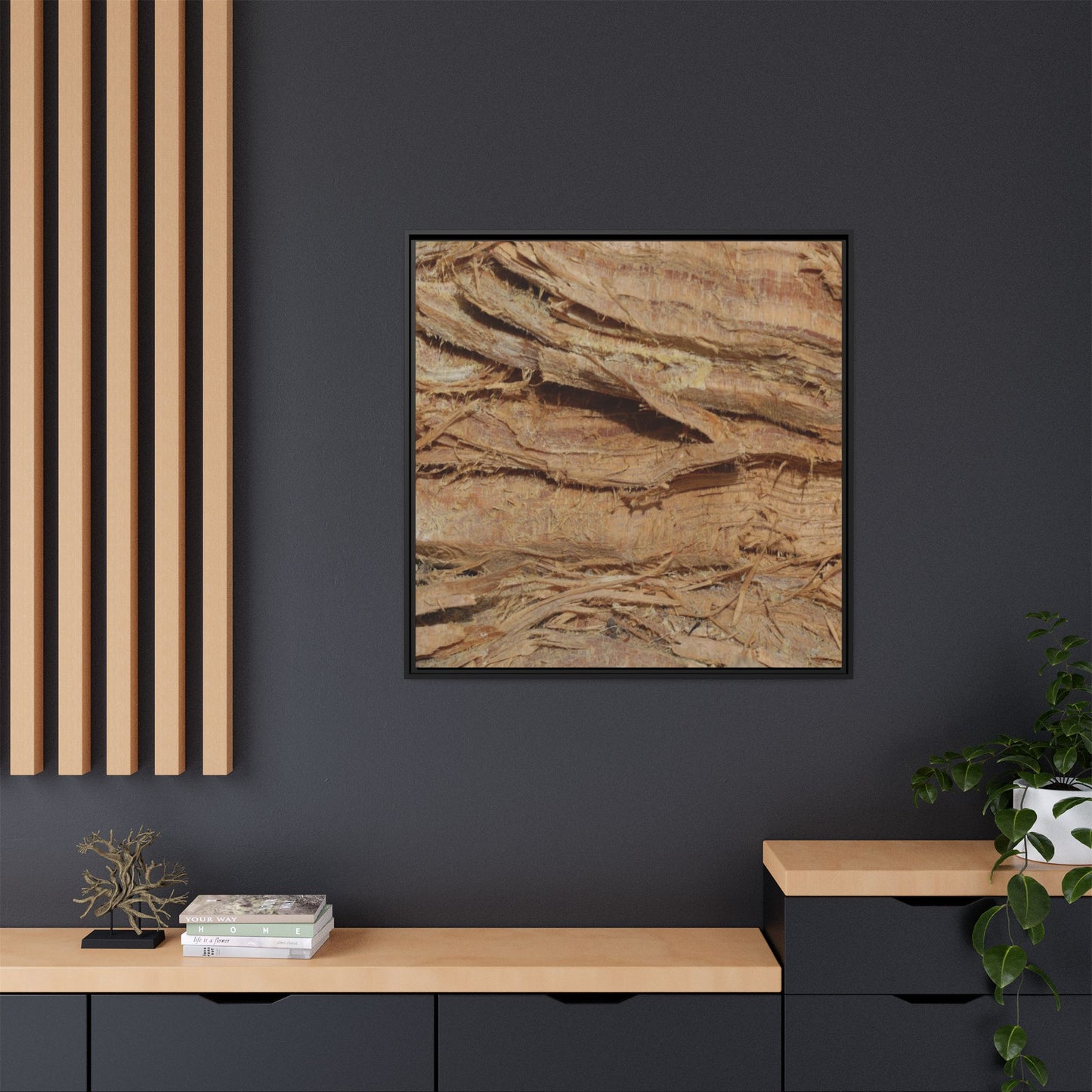 Splintered Bark - Unique Stretched Canvas Wall Art