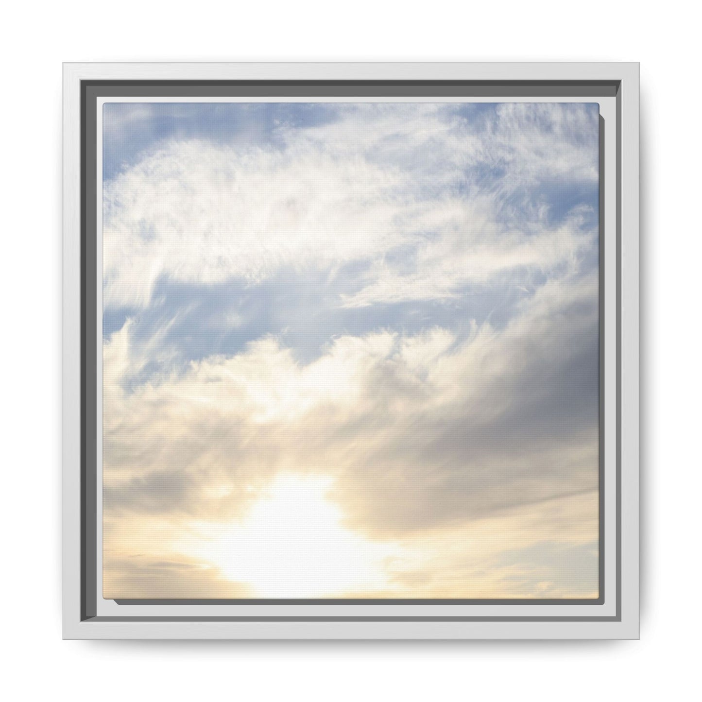 Sky's Ethereal Whisper - Unique Stretched Canvas Wall Art