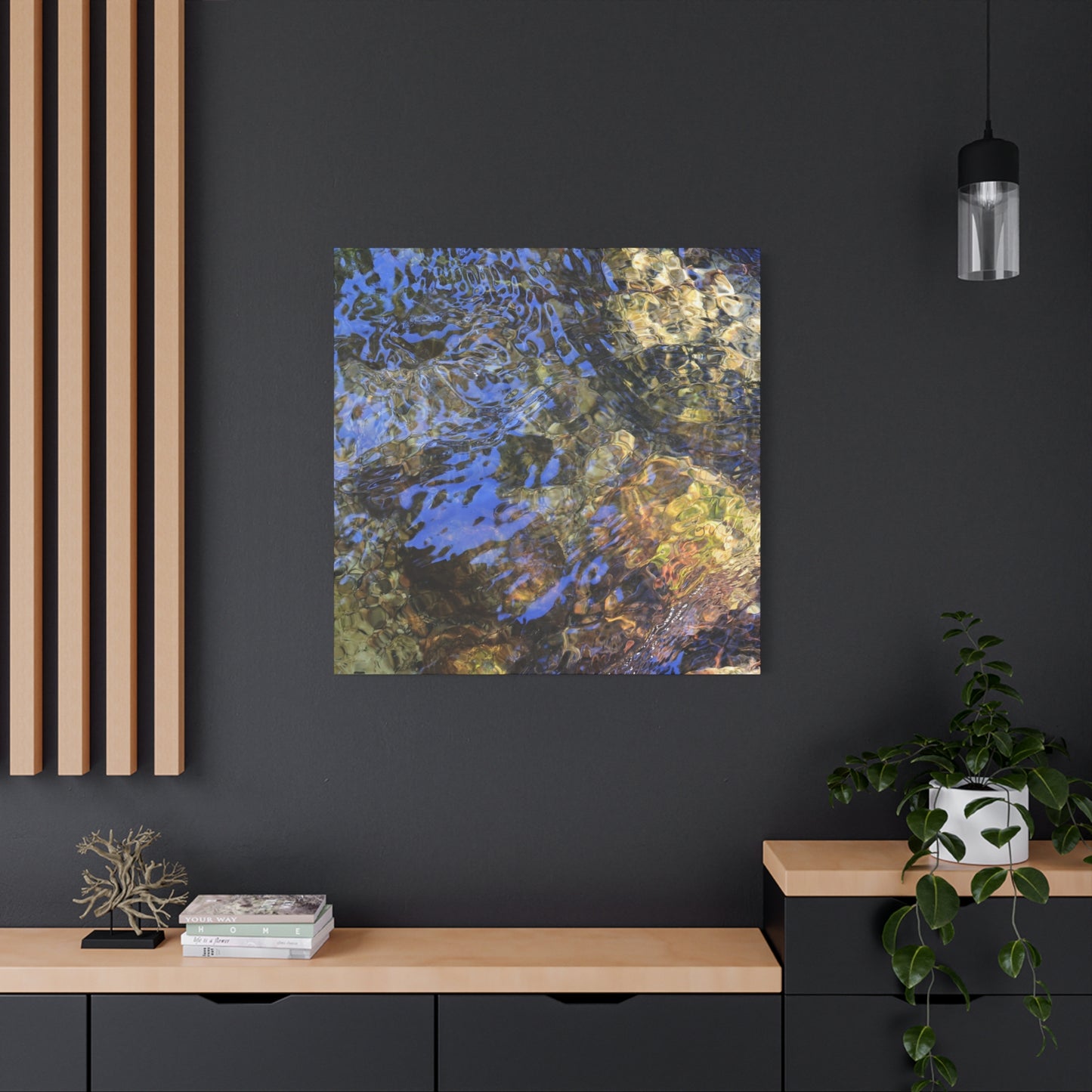 Azure Fragments - Unique Frameless Canvas Wall Art
