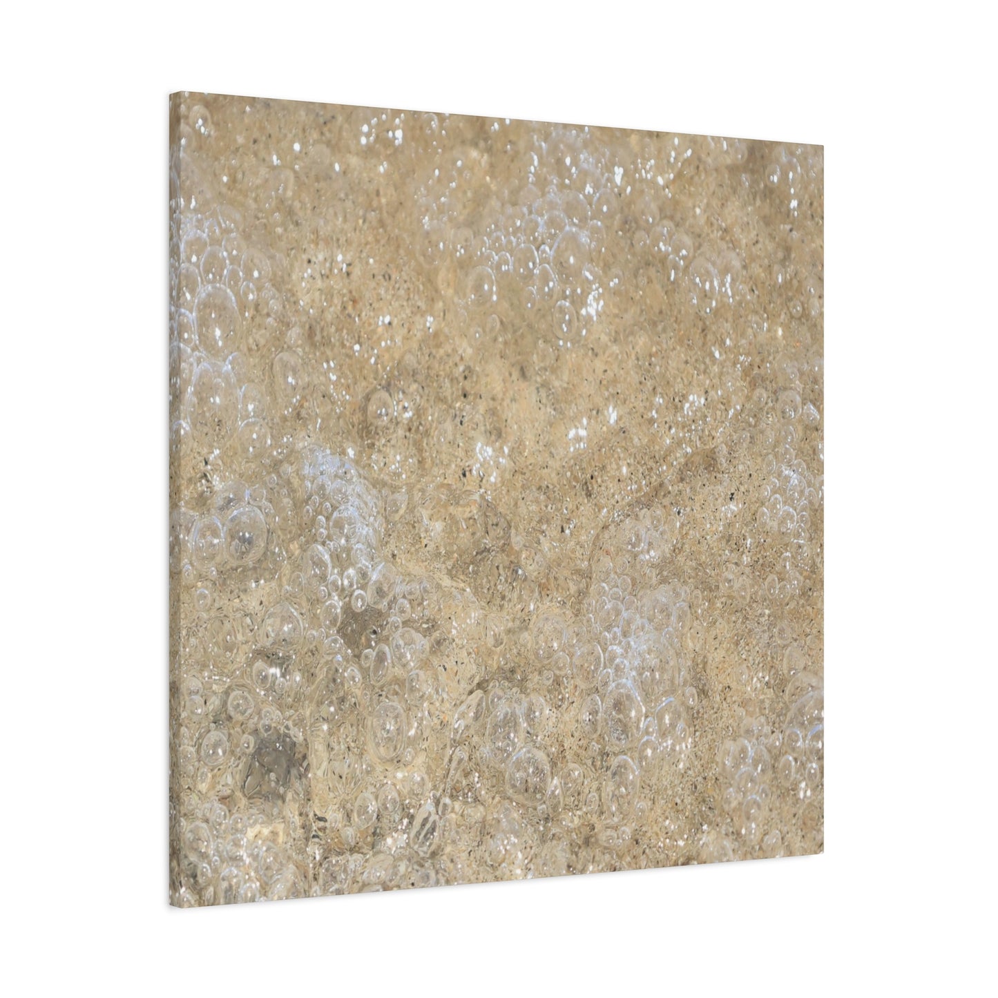 Bubbles in Sand - Unique Frameless Canvas Wall Art