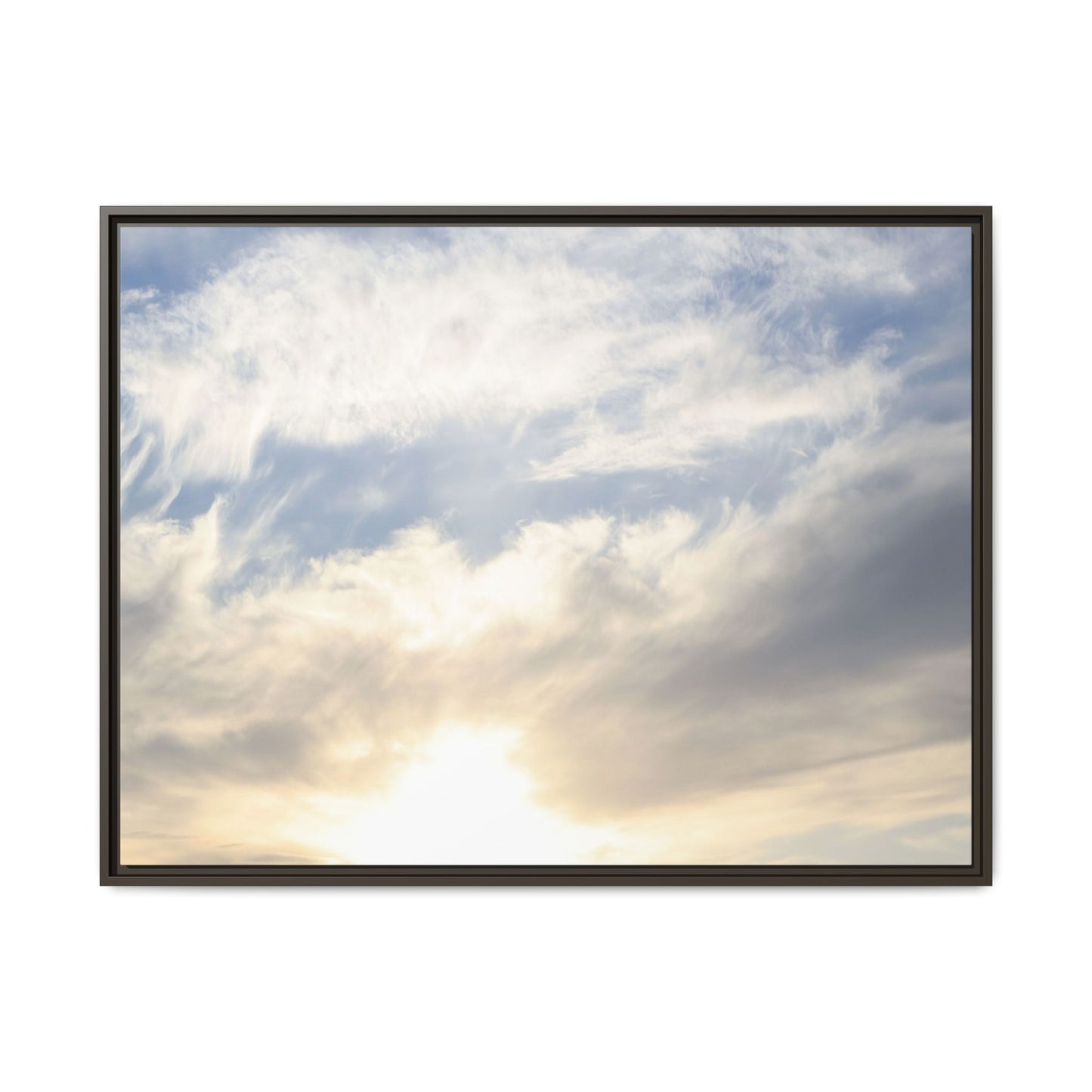 Sky's Ethereal Whisper - Unique Stretched Canvas Wall Art