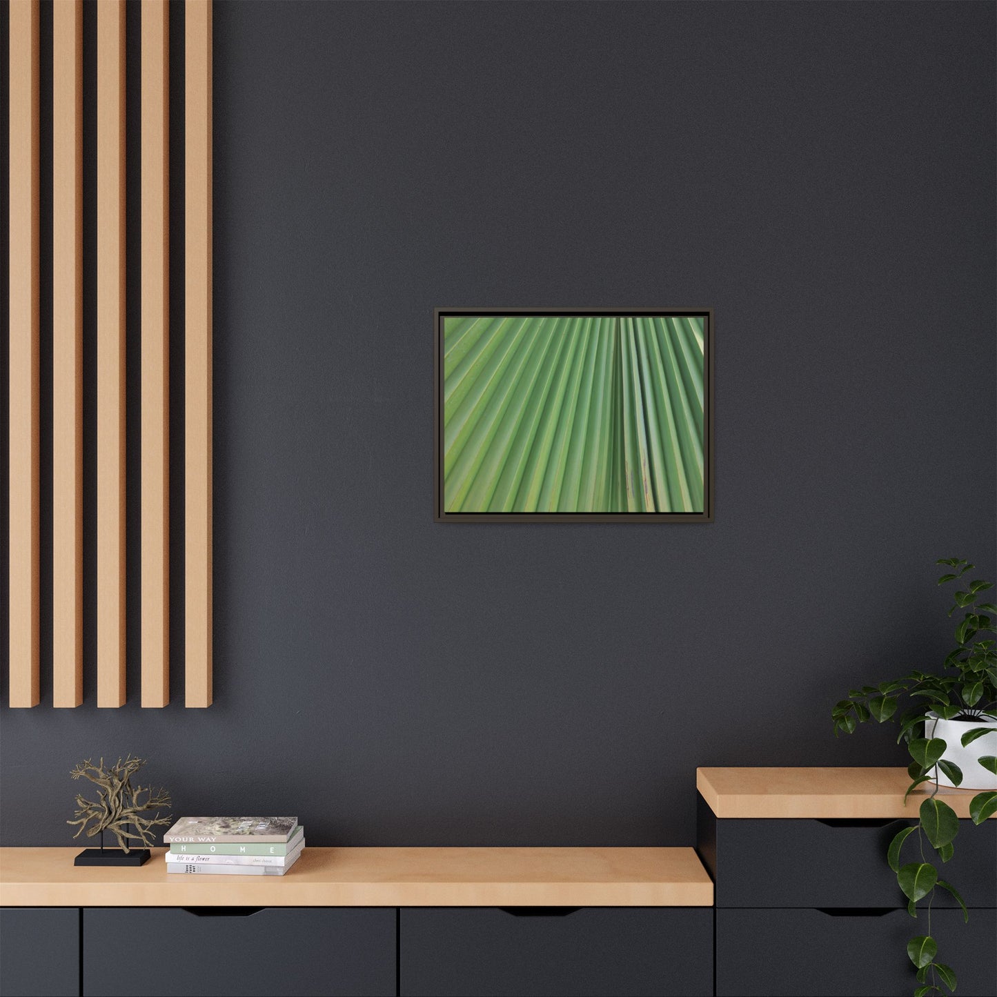 Emerald Rays - Unique Stretched Canvas Wall Art