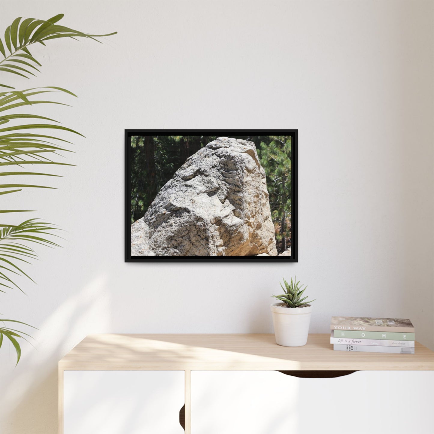 Stone's Silent Whisper - Unique Stretched Canvas Wall Art