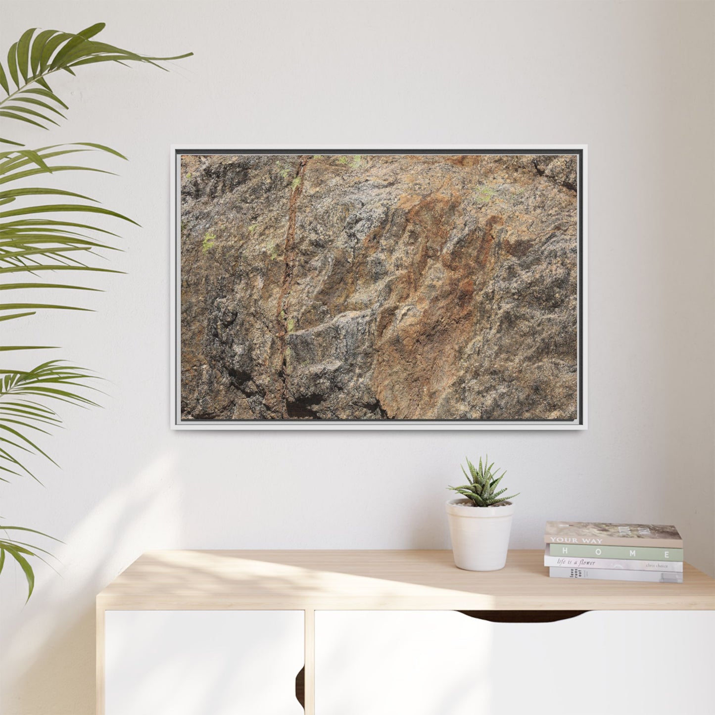 Weathered Rock Formation - Unique Stretched Canvas Wall Art