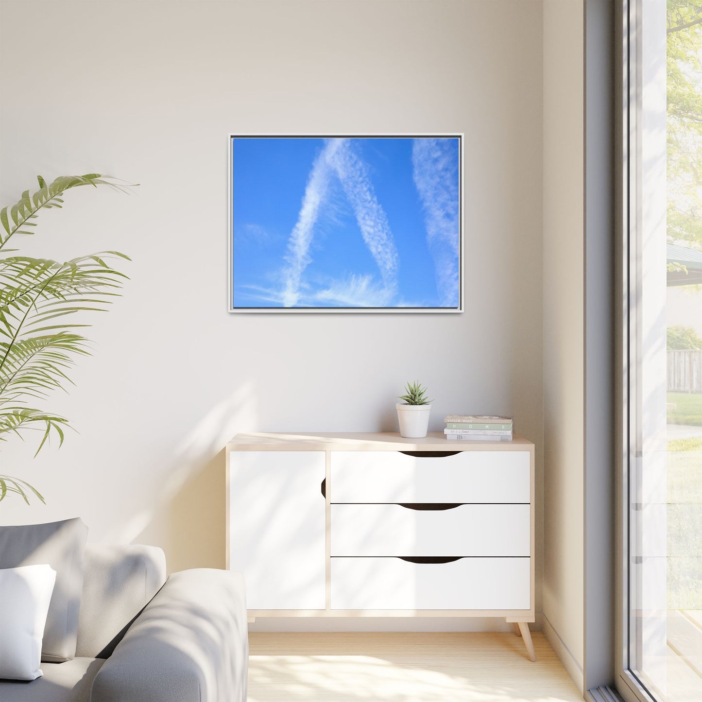 Skyward Whispers - Unique Stretched Canvas Wall Art