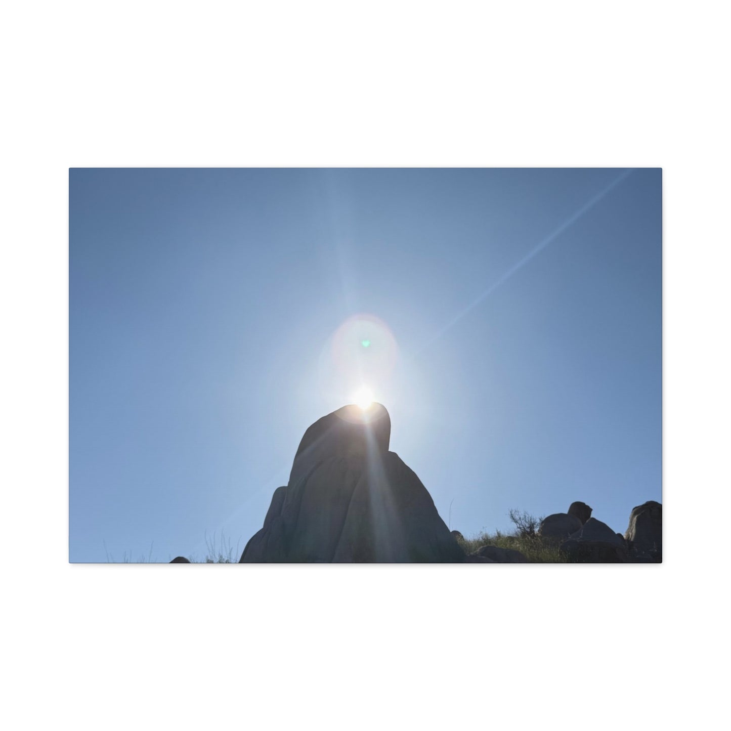 Sunburst Over Stone - Unique Frameless Canvas Wall Art