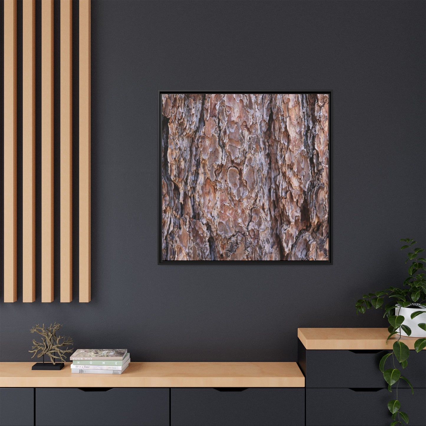 Woody Layers - Unique Stretched Canvas Wall Art