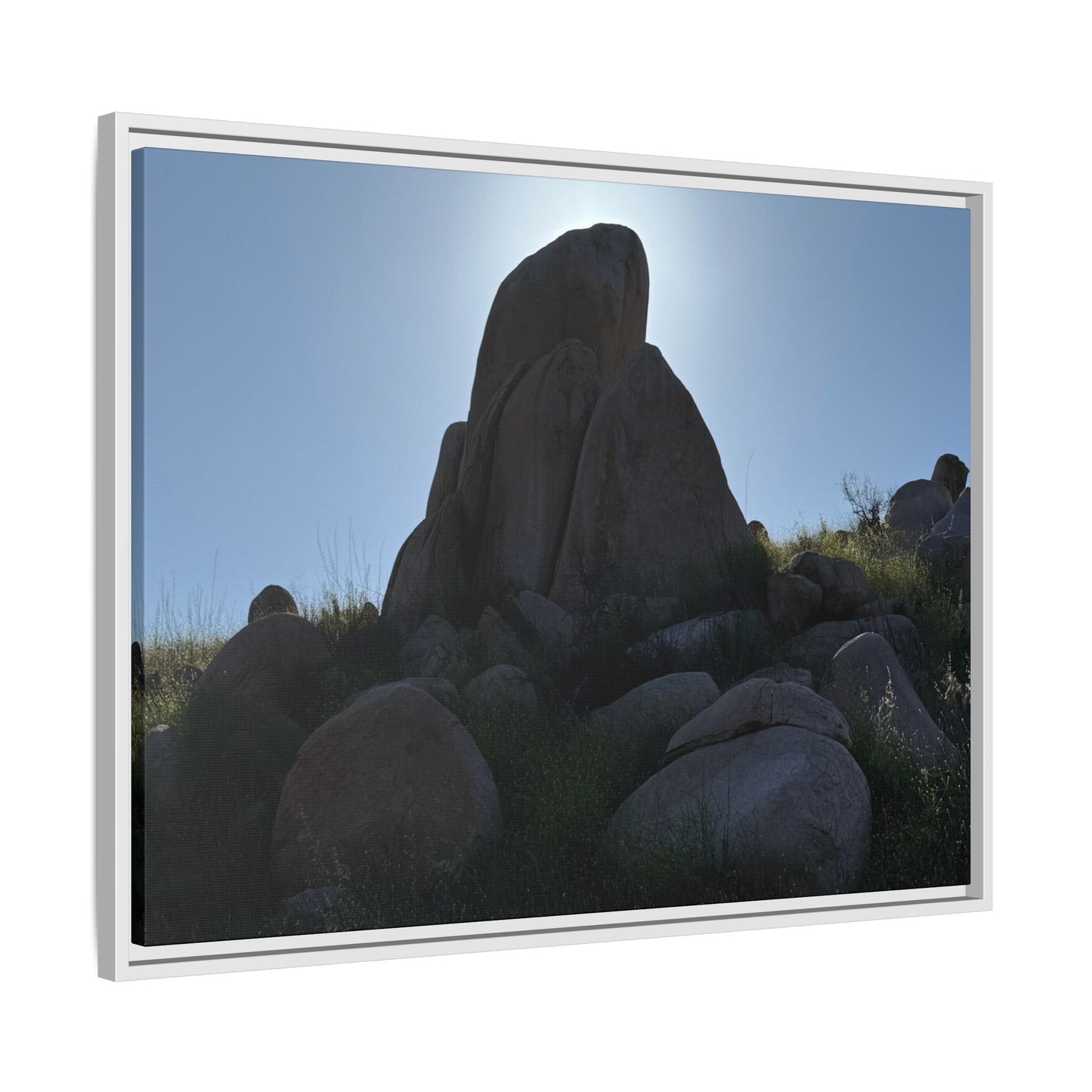 Boulder Silhouette - Unique Stretched Canvas Wall Art