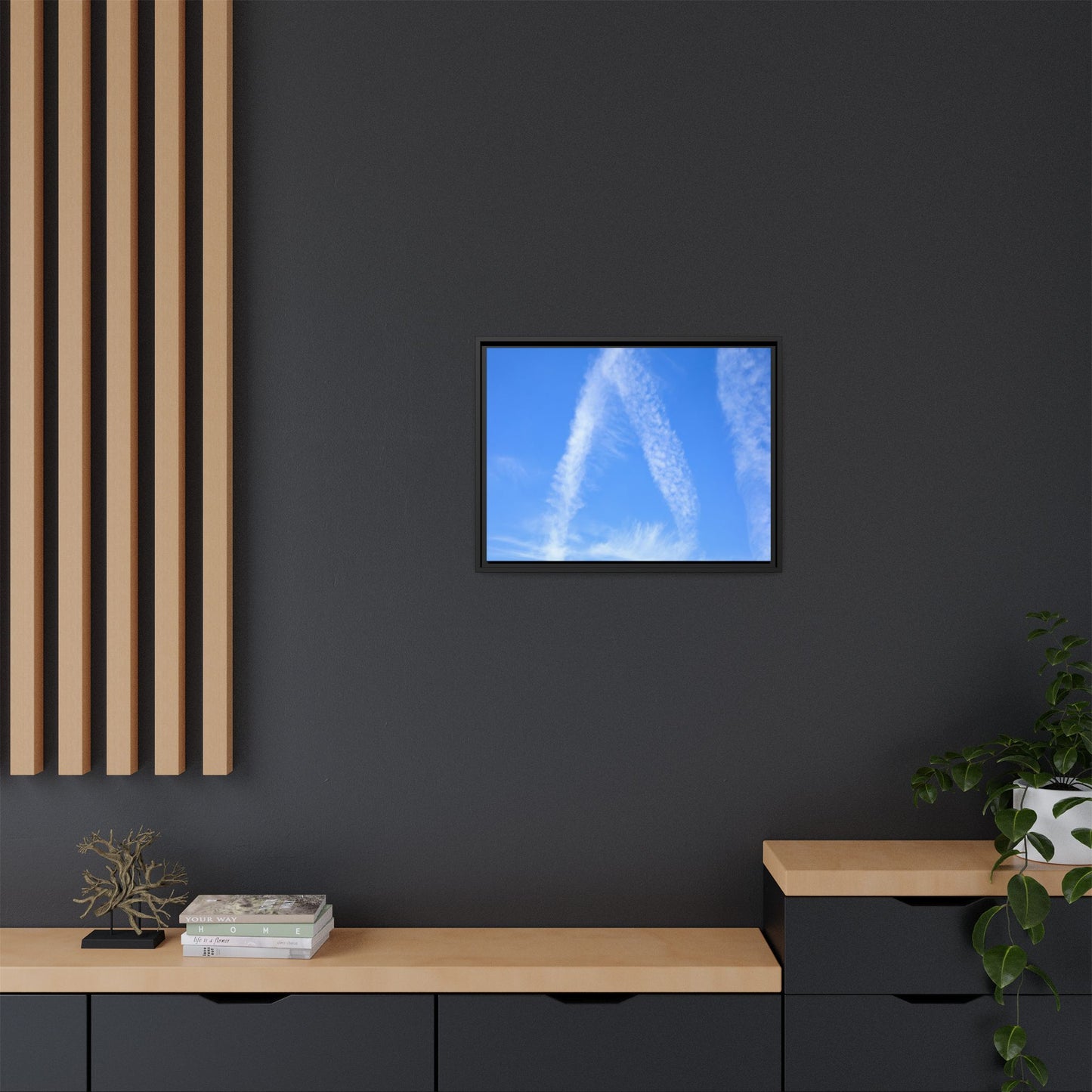 Skyward Whispers - Unique Stretched Canvas Wall Art