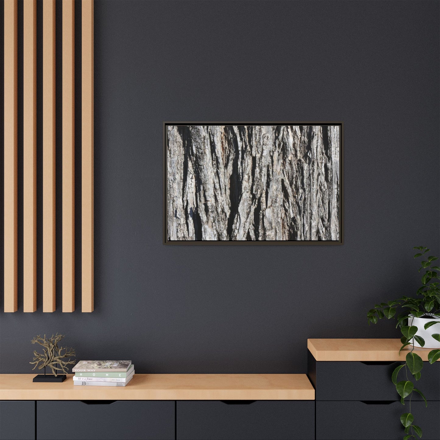 Bark Lines - Unique Stretched Canvas Wall Art