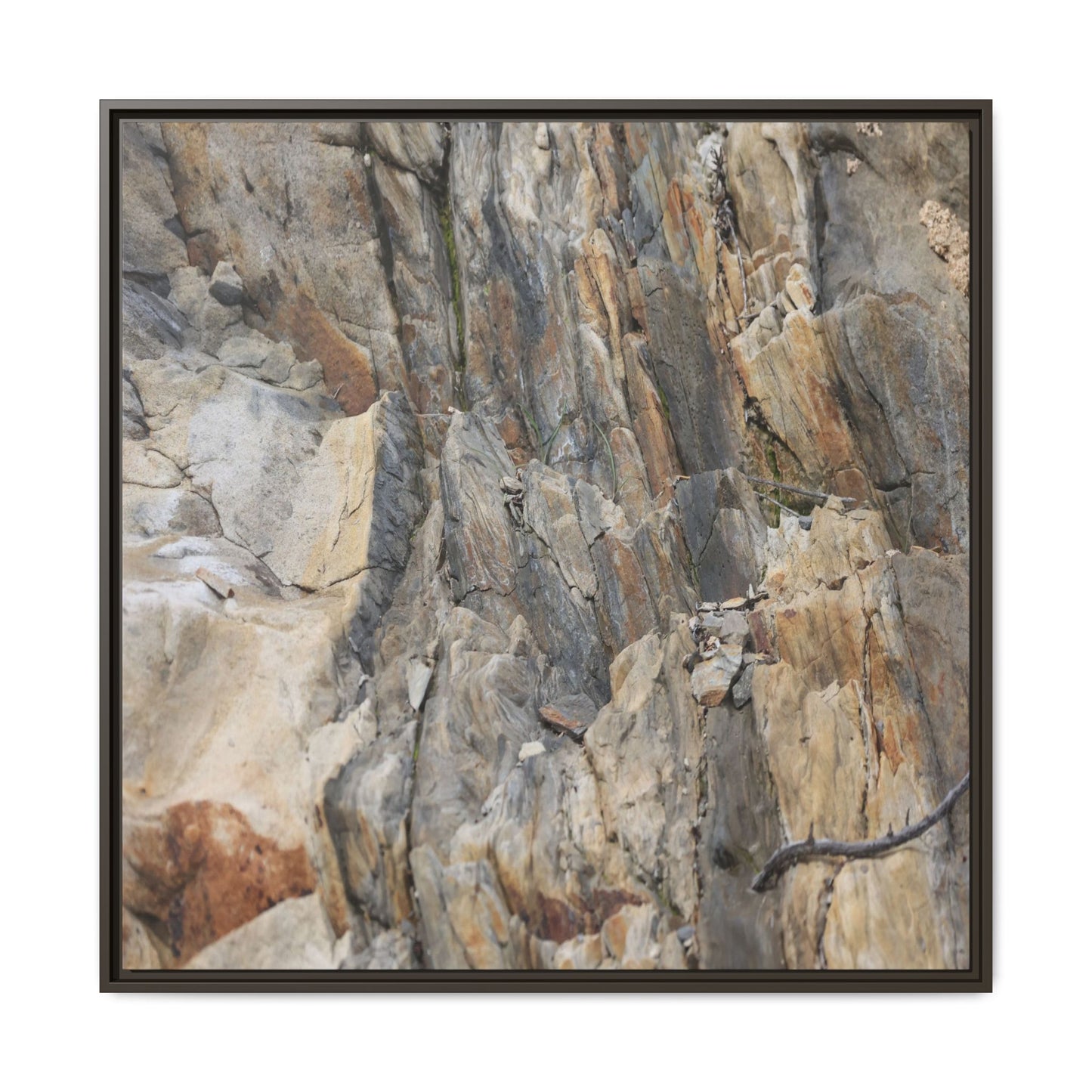 Stone's Silent Symphony - Unique Stretched Canvas Wall Art