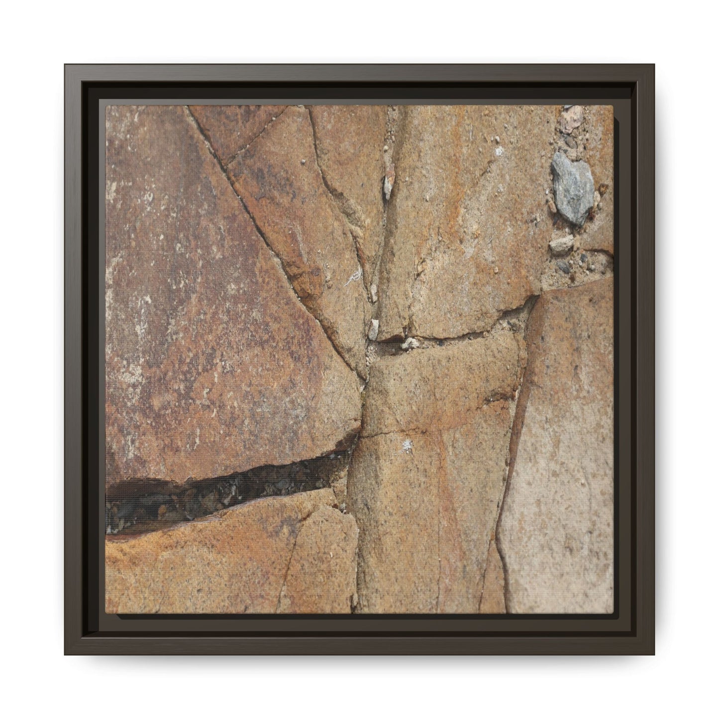 Rusty Crevices - Unique Stretched Canvas Wall Art