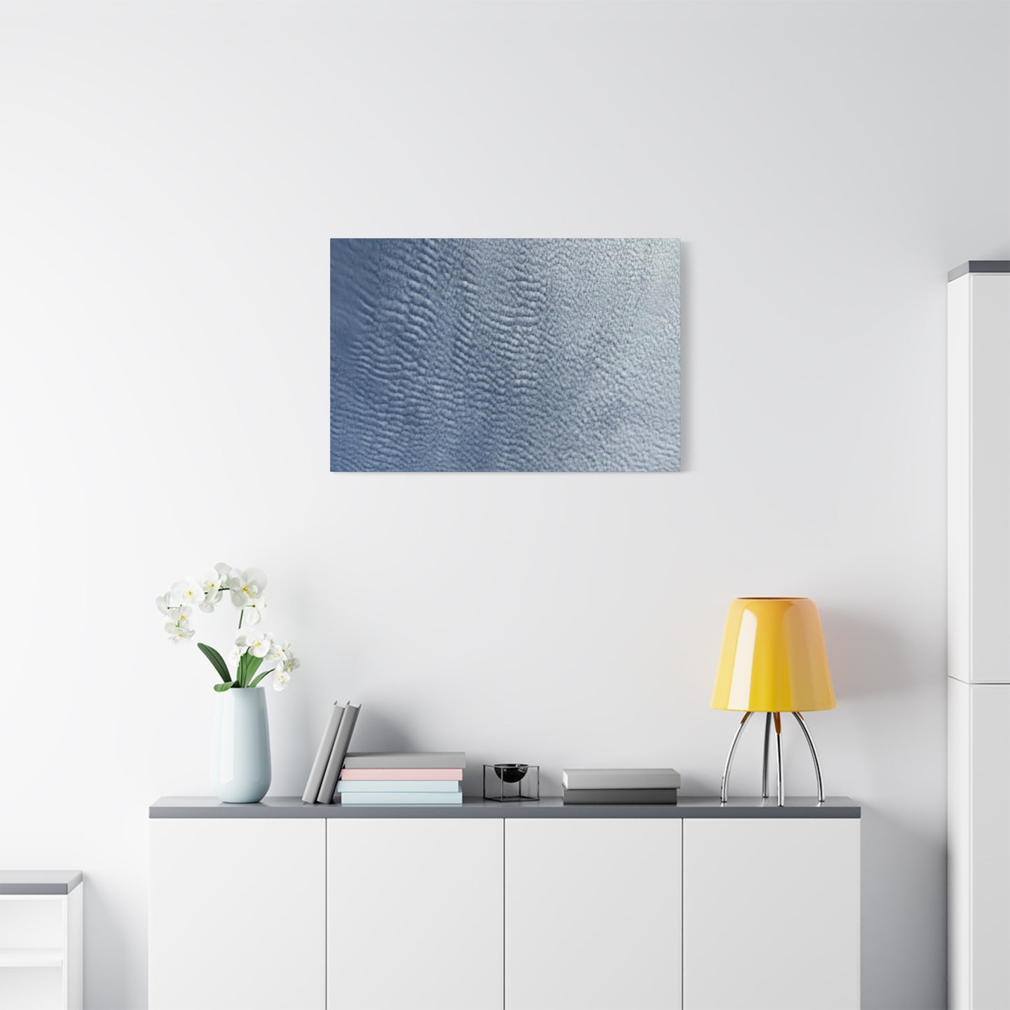 Rippling Echoes of Cerulean Stillness - Unique Frameless Canvas Wall Art