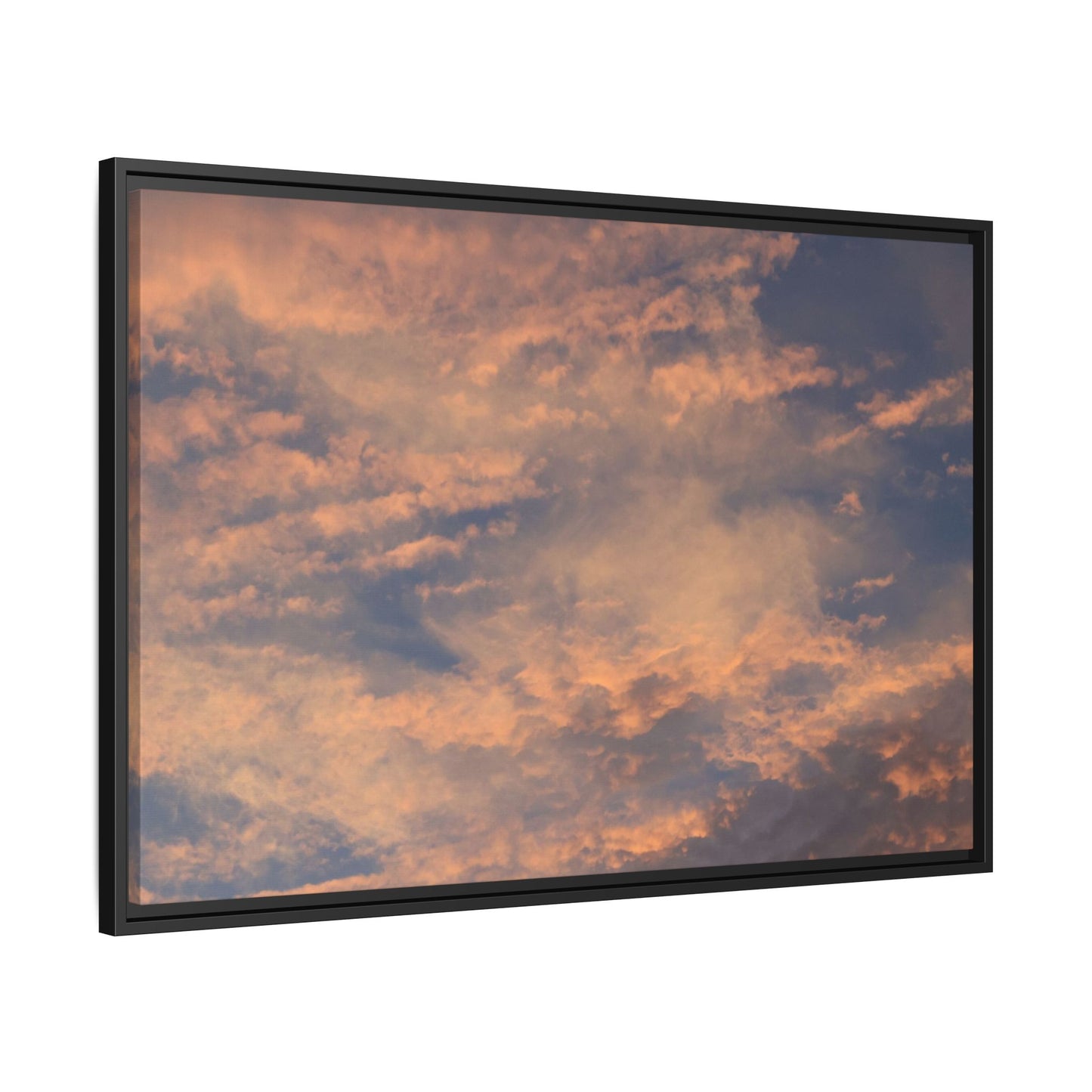 Sunset's Ethereal Canvas - Unique Stretched Canvas Wall Art