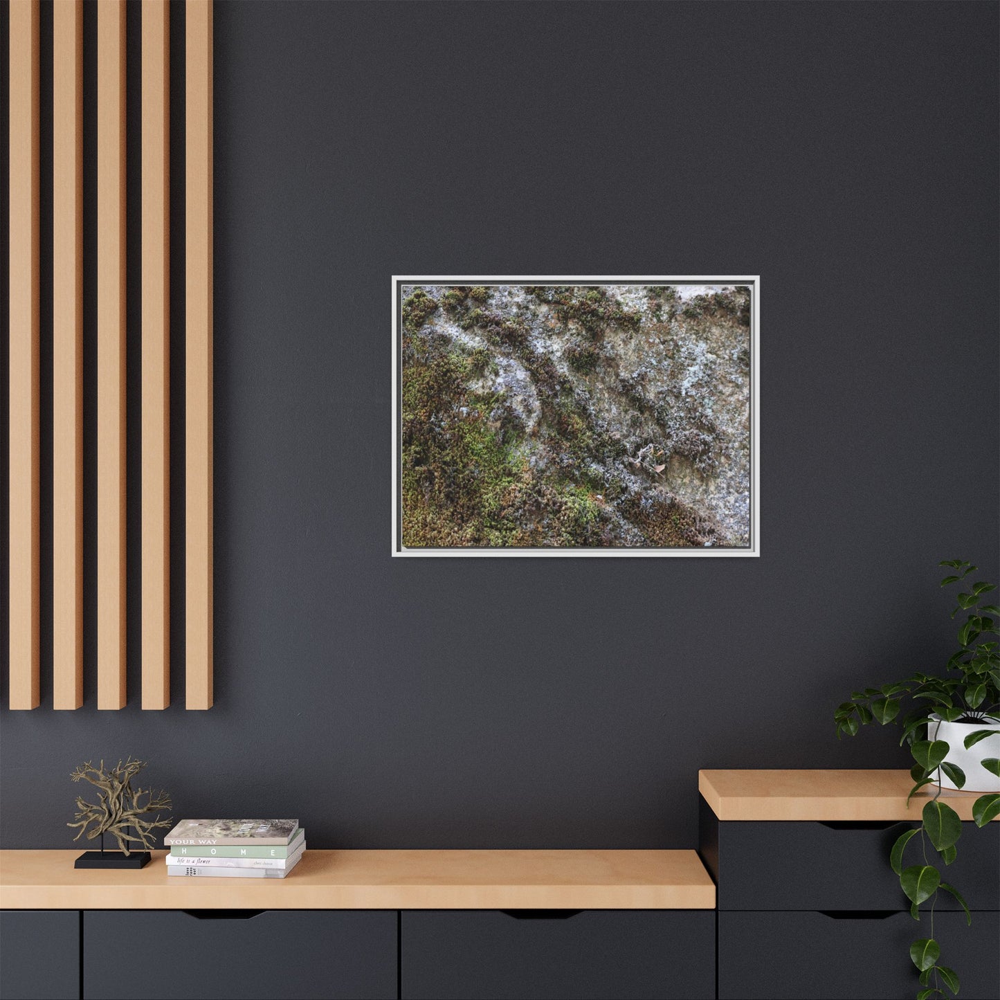 Mossy Whispers - Unique Stretched Canvas Wall Art