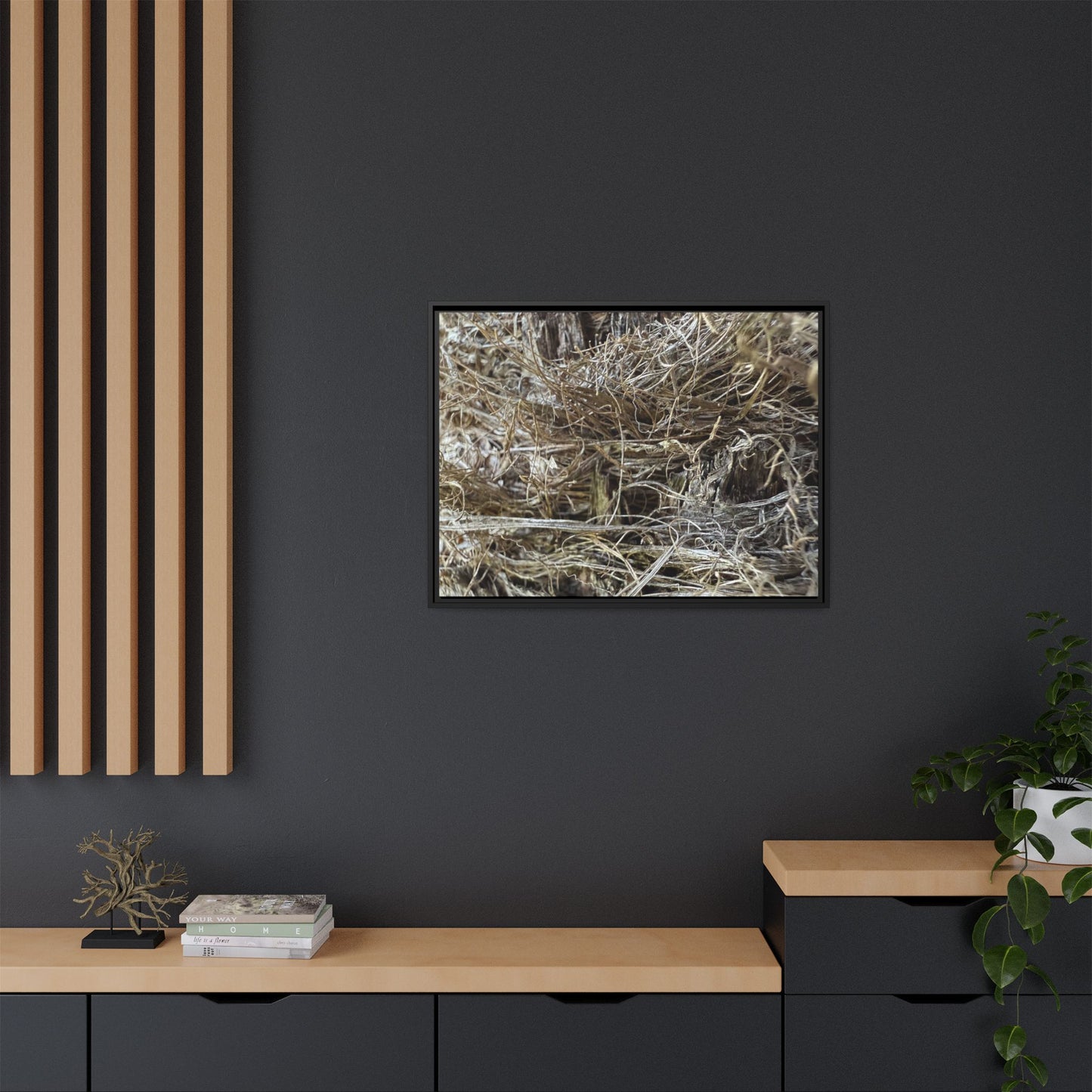 Tangled Whispers of Autumn - Unique Stretched Canvas Wall Art