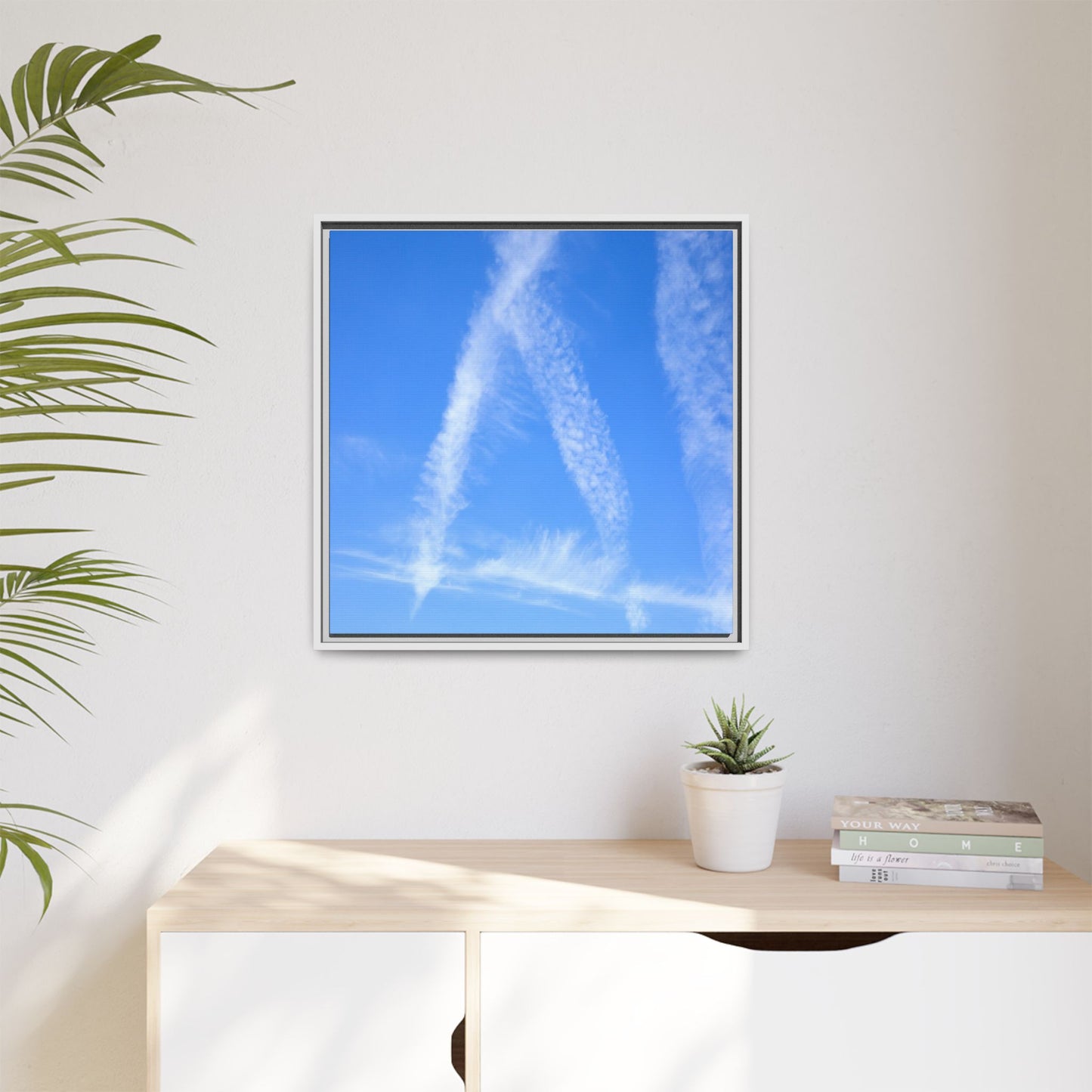 Skyward Whispers - Unique Stretched Canvas Wall Art