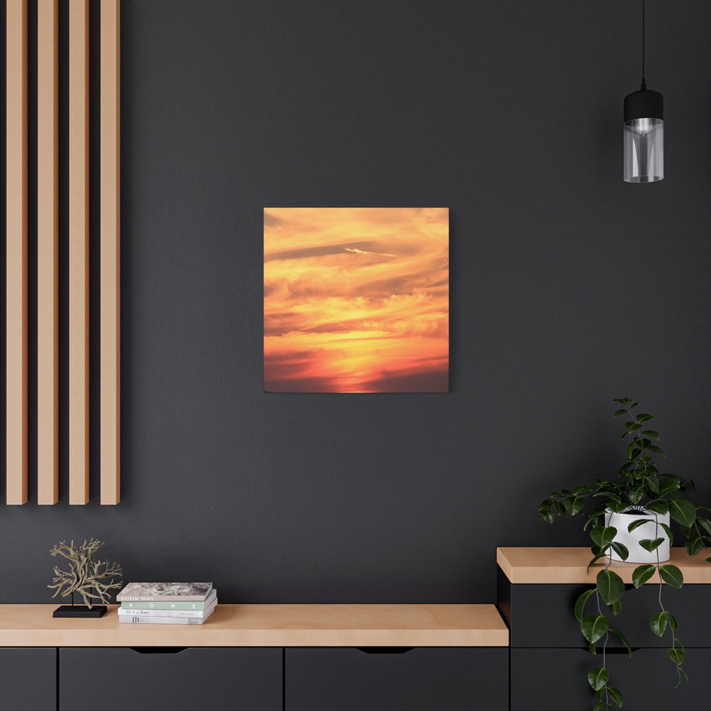 Golden Whispers - Unique Frameless Canvas Wall Art