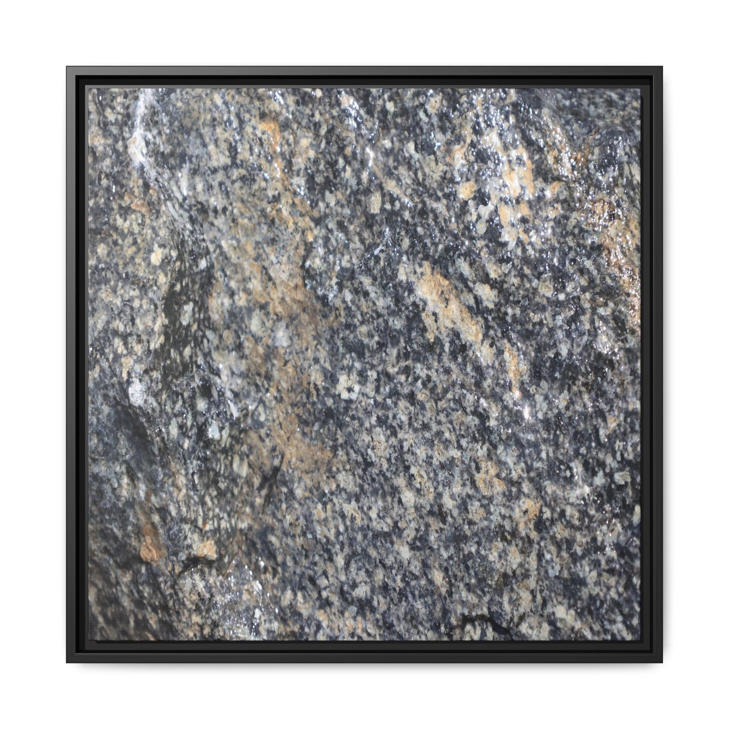 Crystalline Echoes - Unique Stretched Canvas Wall Art