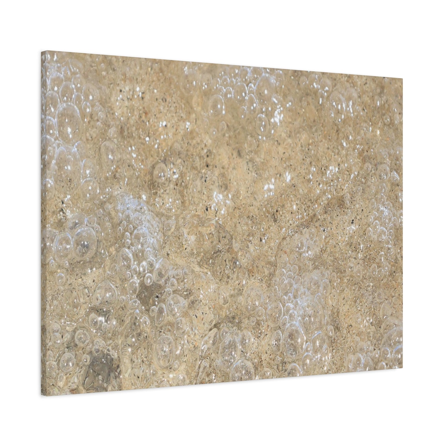 Bubbles in Sand - Unique Frameless Canvas Wall Art