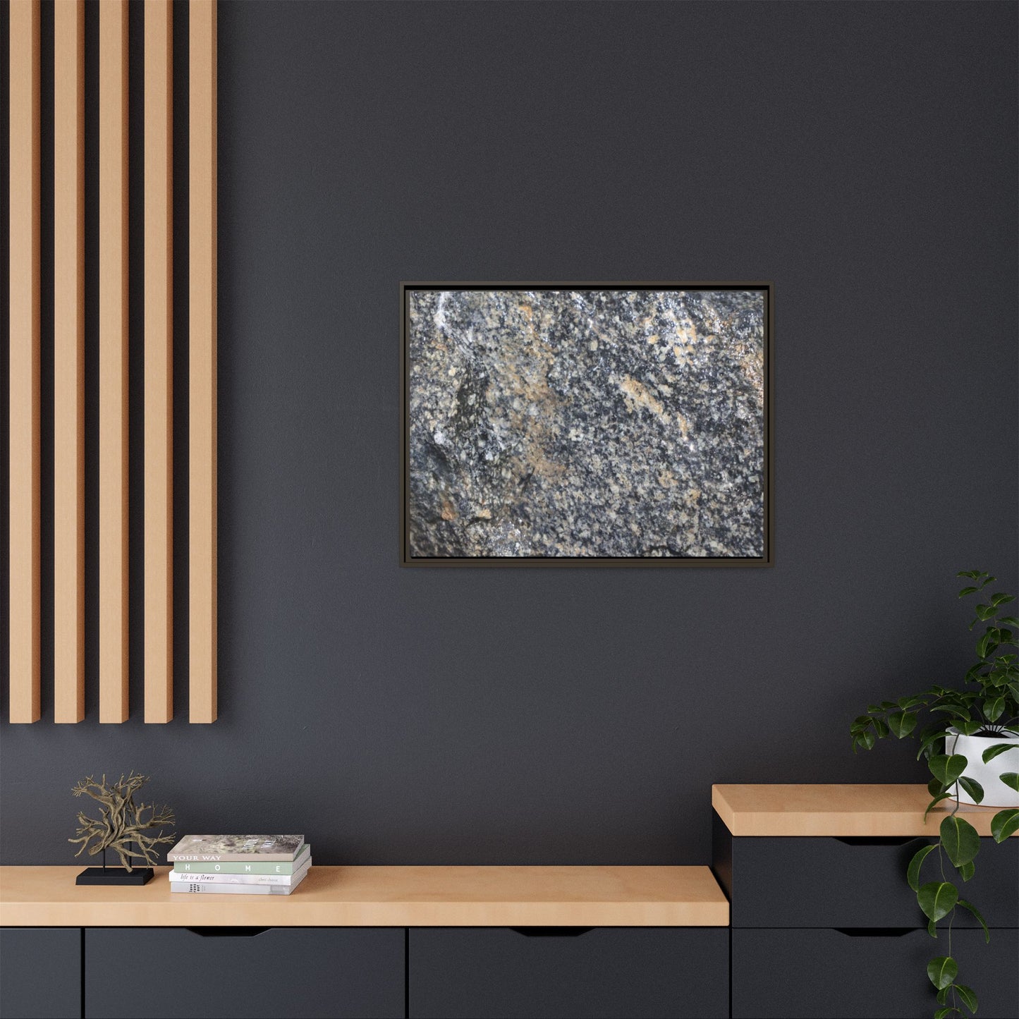 Crystalline Echoes - Unique Stretched Canvas Wall Art