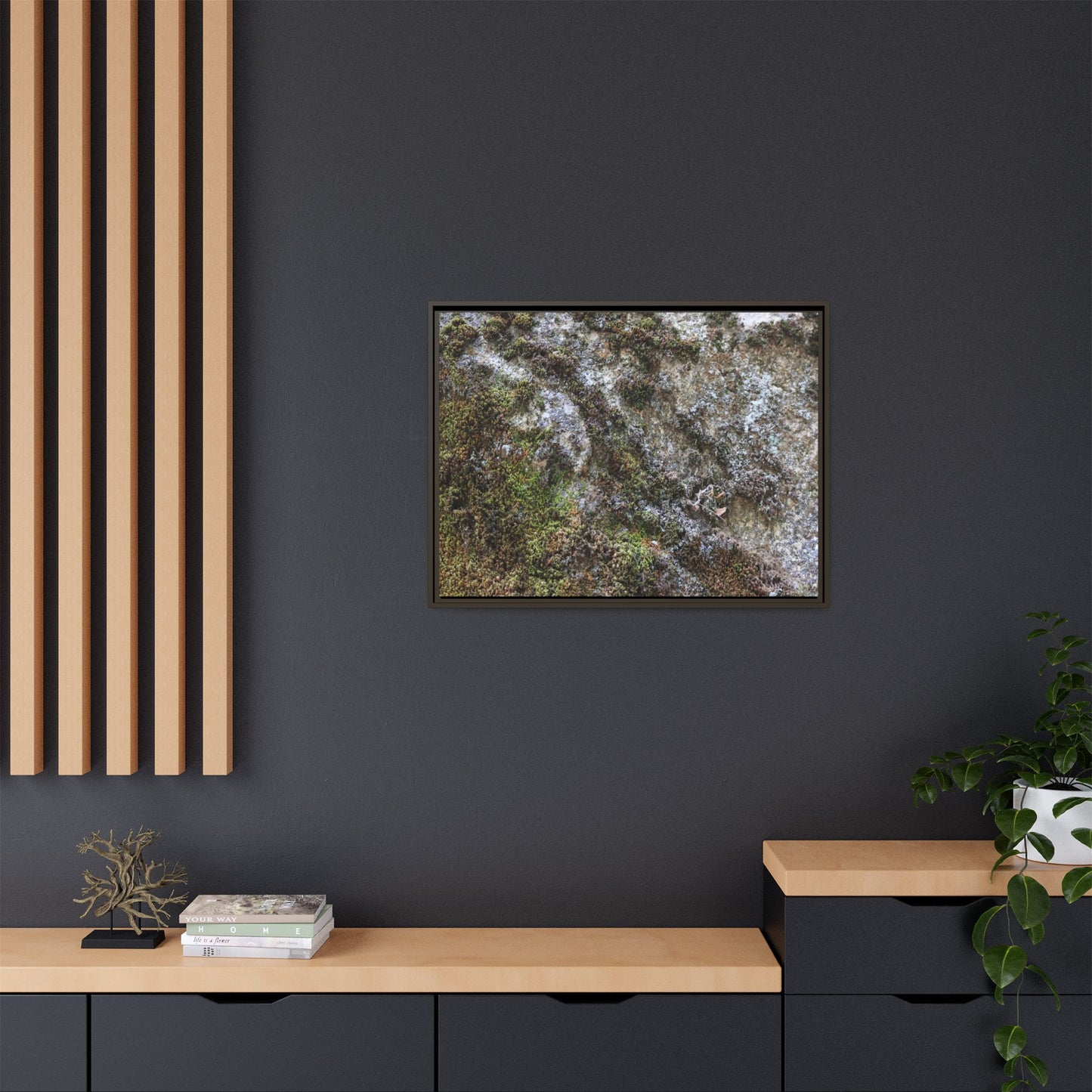 Mossy Whispers - Unique Stretched Canvas Wall Art
