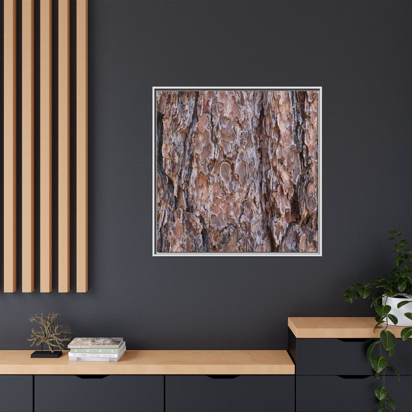 Woody Layers - Unique Stretched Canvas Wall Art
