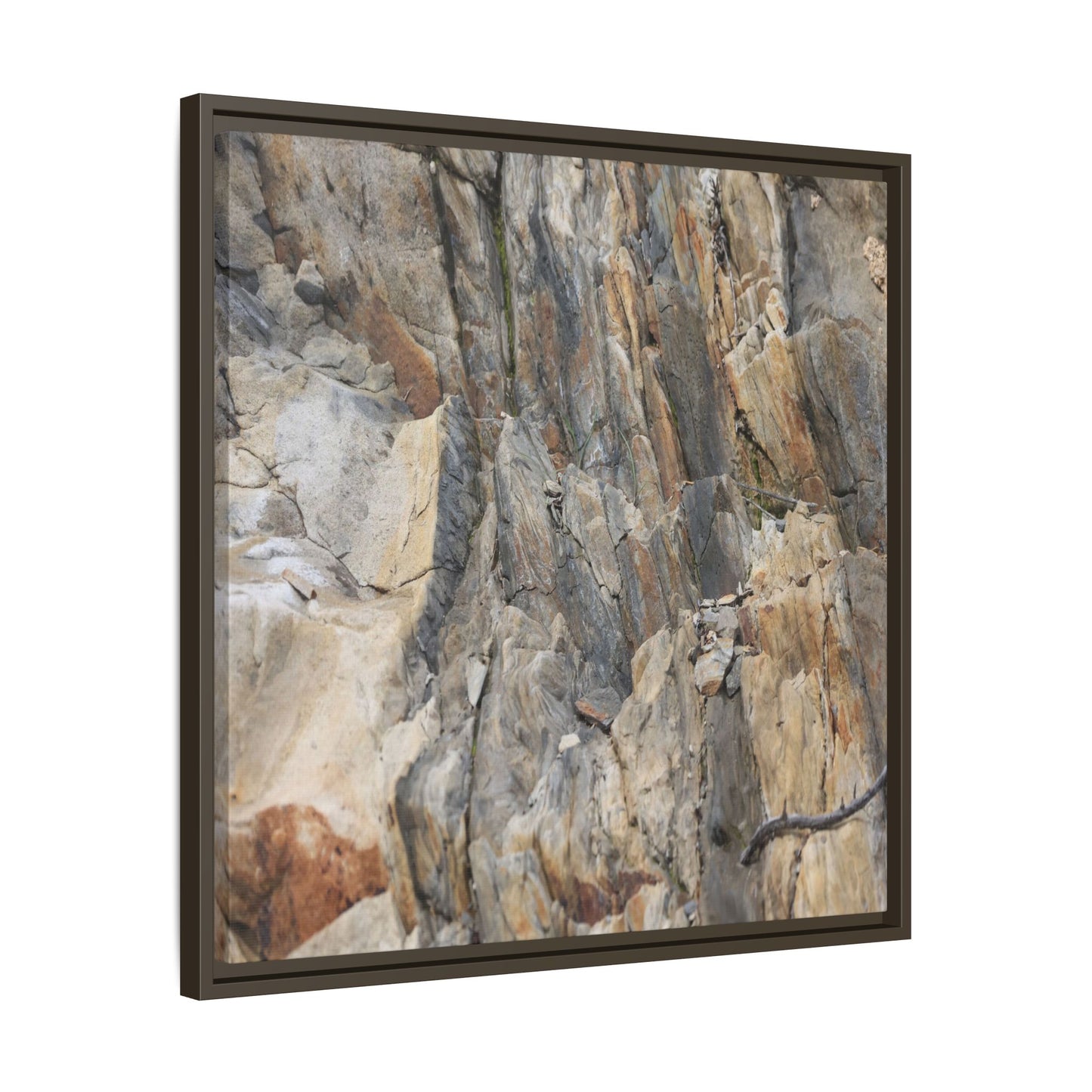 Stone's Silent Symphony - Unique Stretched Canvas Wall Art