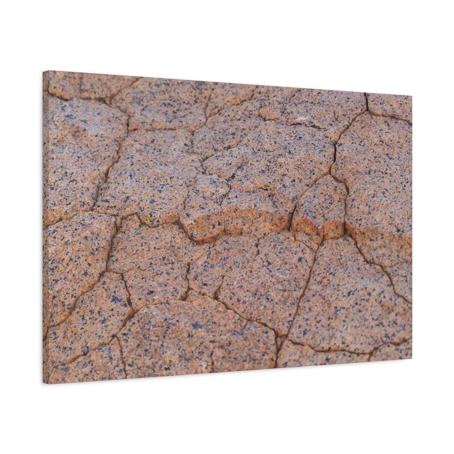 Cracked Earth's Whispers - Unique Frameless Canvas Wall Art