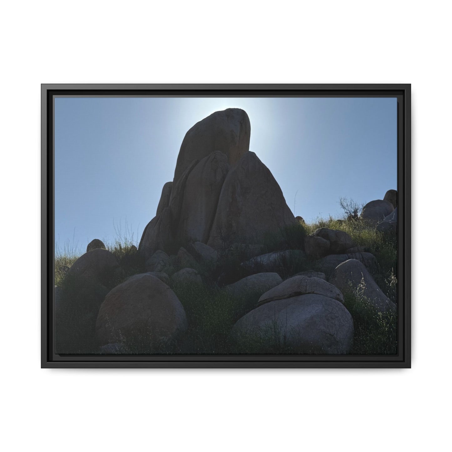 Boulder Silhouette - Unique Stretched Canvas Wall Art