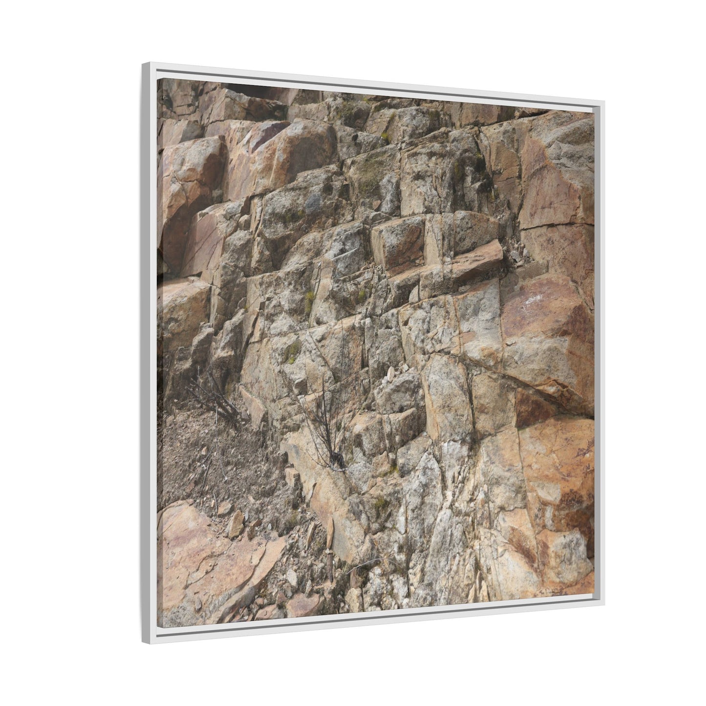 Stone's Silent Story - Unique Stretched Canvas Wall Art