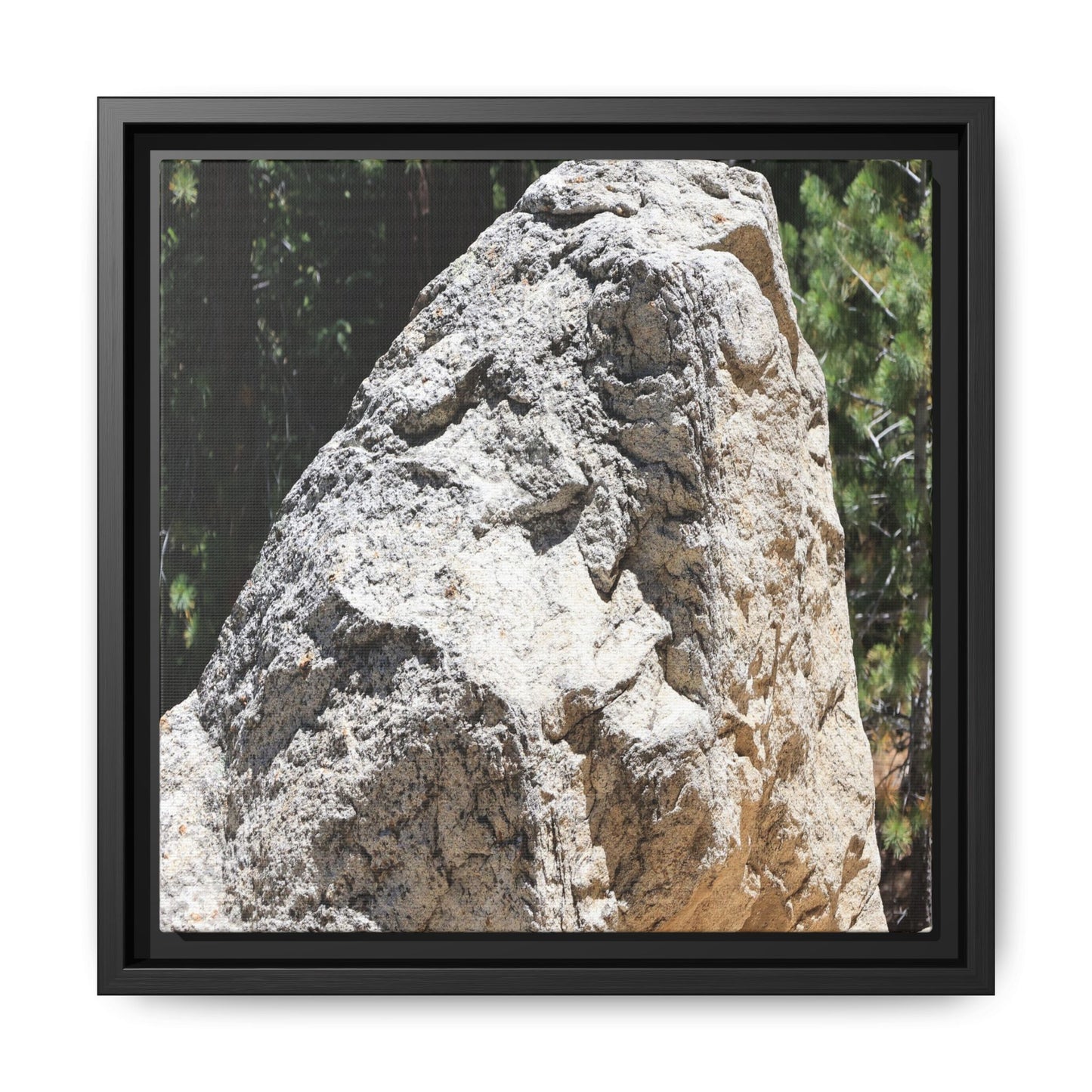 Stone's Silent Whisper - Unique Stretched Canvas Wall Art