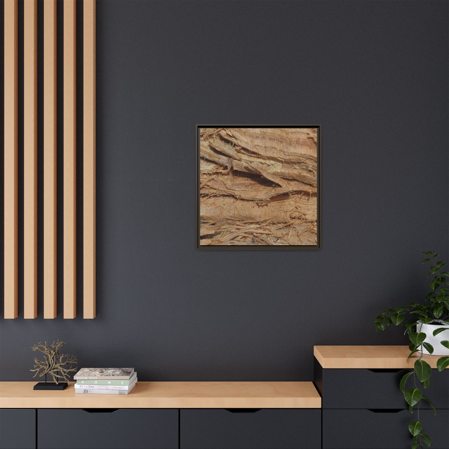 Splintered Bark - Unique Stretched Canvas Wall Art