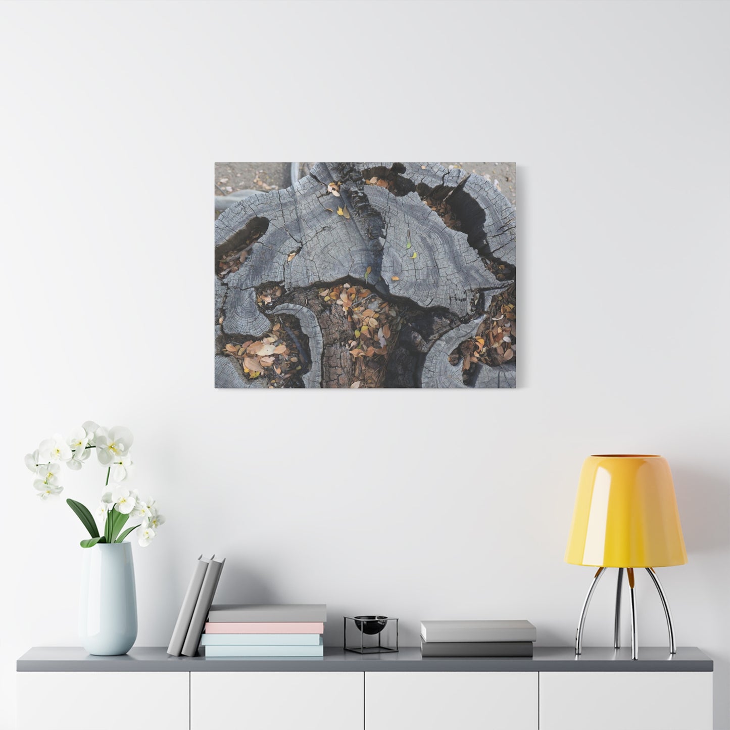 Weathered Woodland Whispers - Unique Frameless Canvas Wall Art