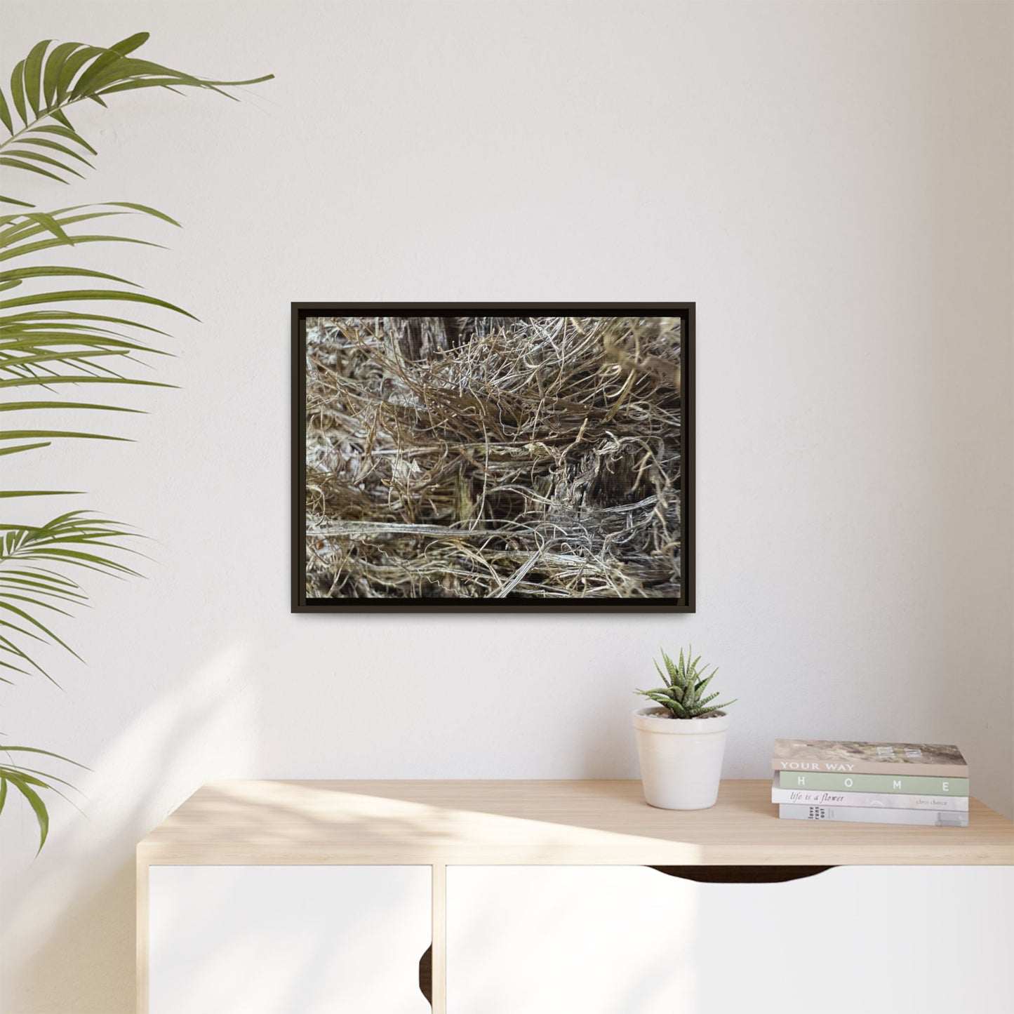 Tangled Whispers of Autumn - Unique Stretched Canvas Wall Art