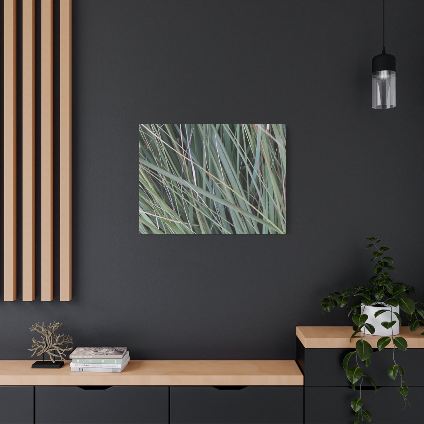 Whispers of Green - Unique Frameless Canvas Wall Art