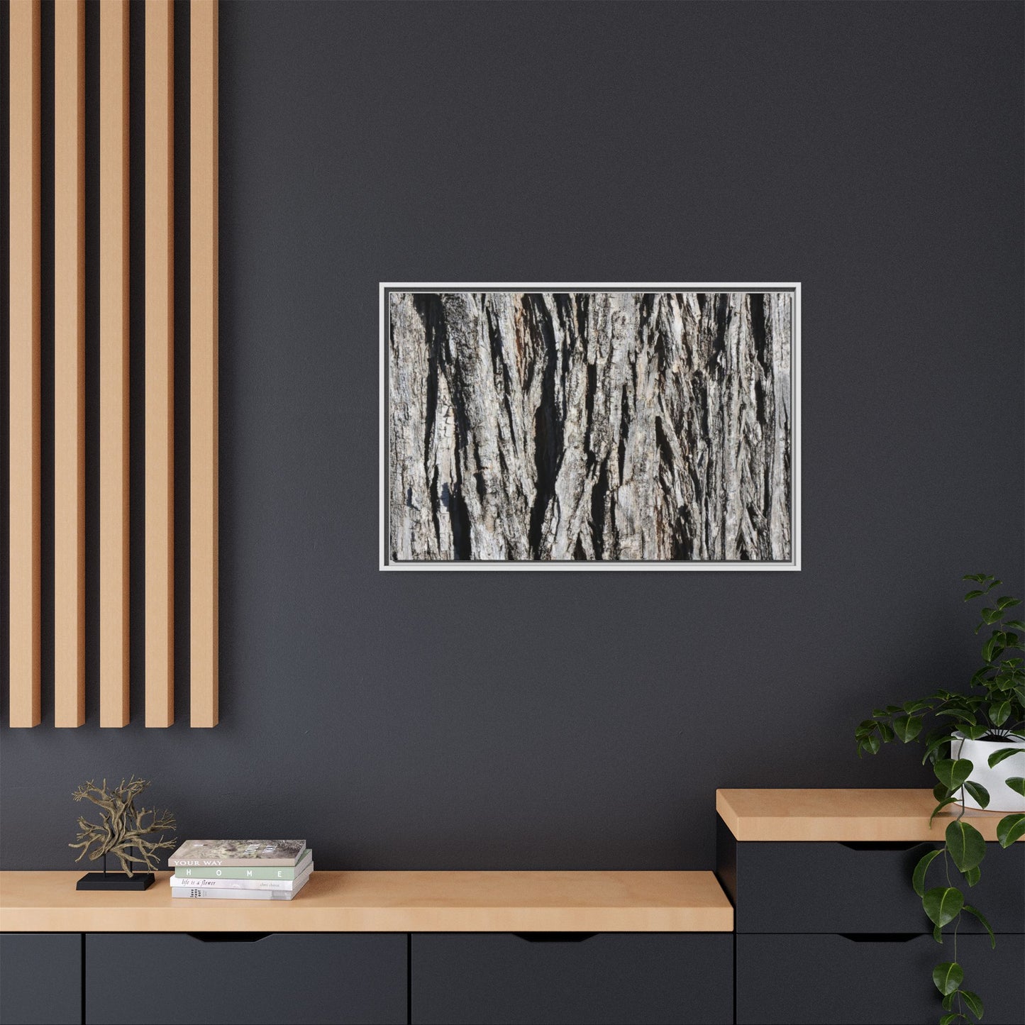Bark Lines - Unique Stretched Canvas Wall Art
