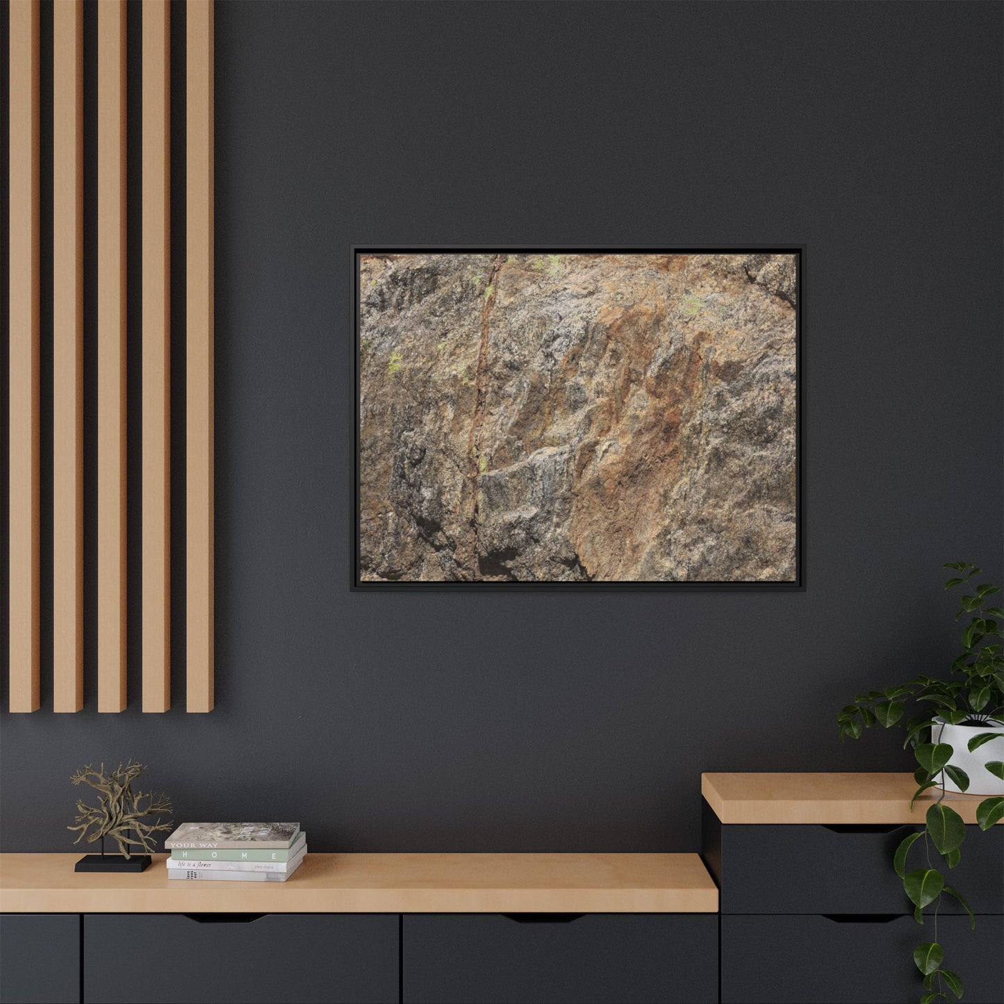 Weathered Rock Formation - Unique Stretched Canvas Wall Art