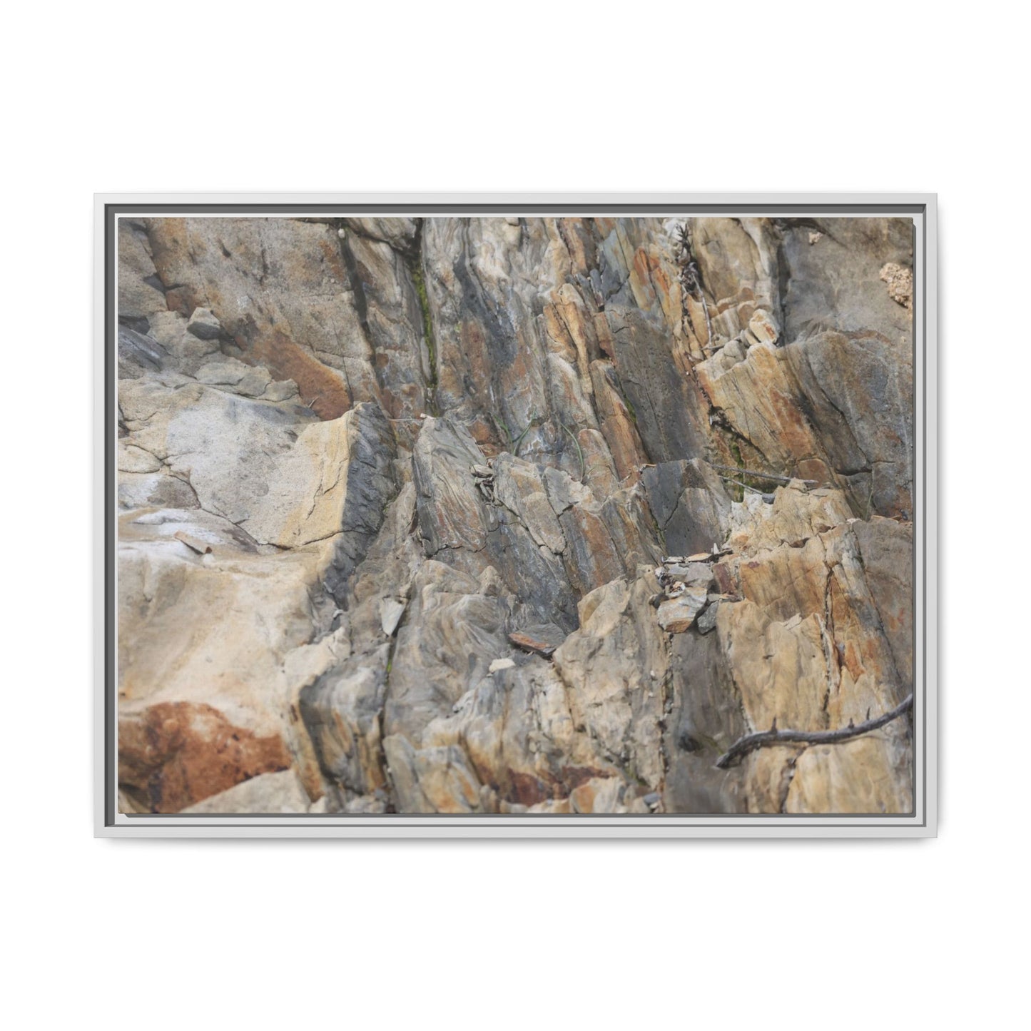 Stone's Silent Symphony - Unique Stretched Canvas Wall Art