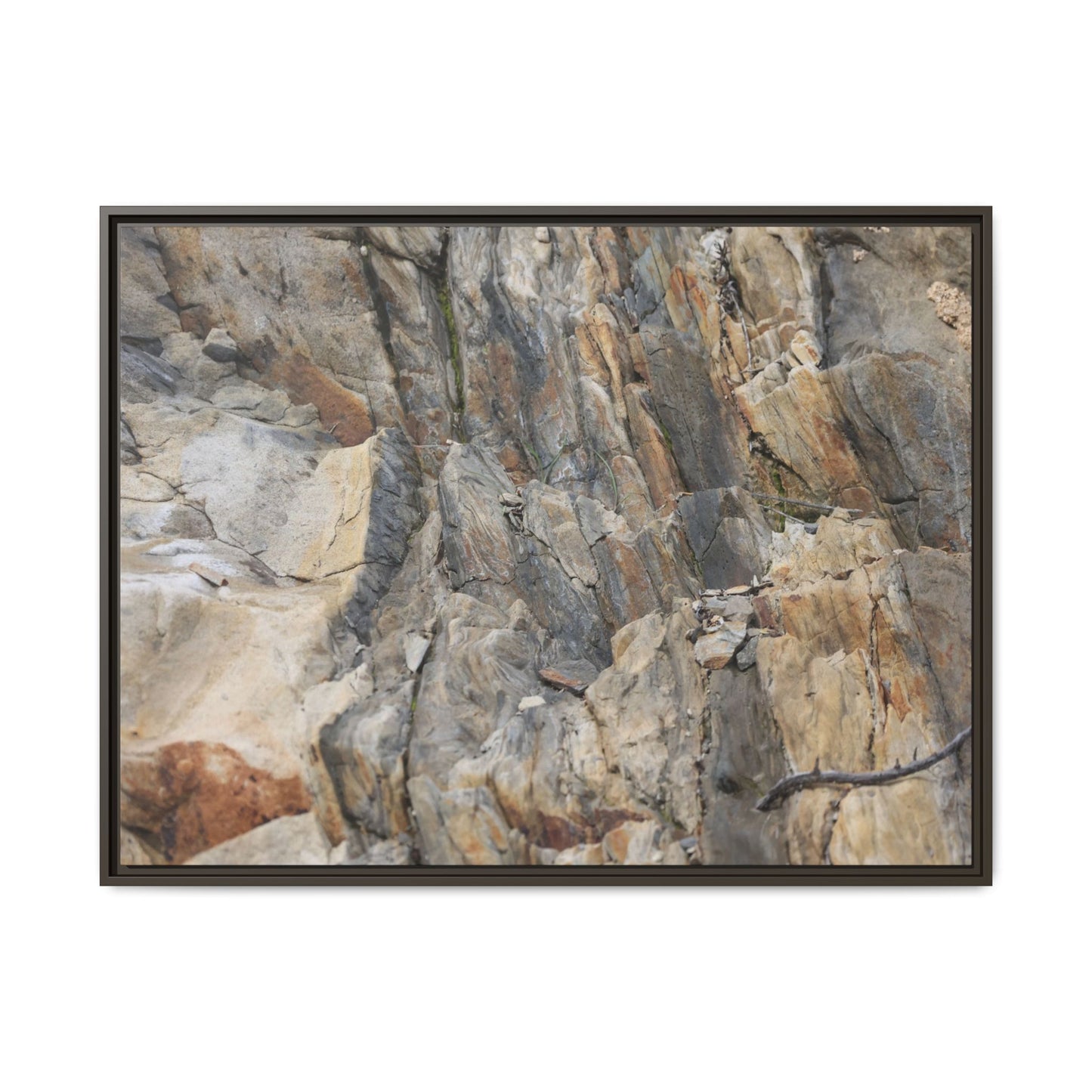 Stone's Silent Symphony - Unique Stretched Canvas Wall Art