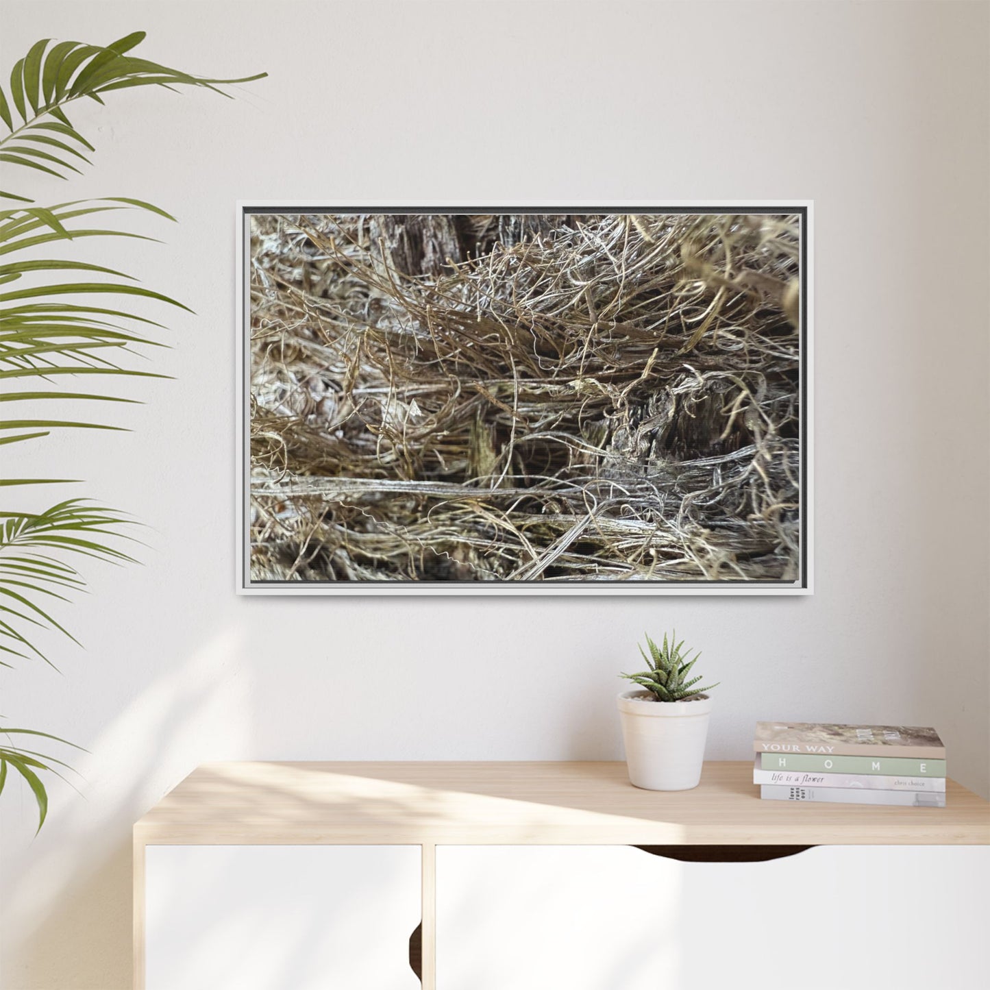 Tangled Whispers of Autumn - Unique Stretched Canvas Wall Art